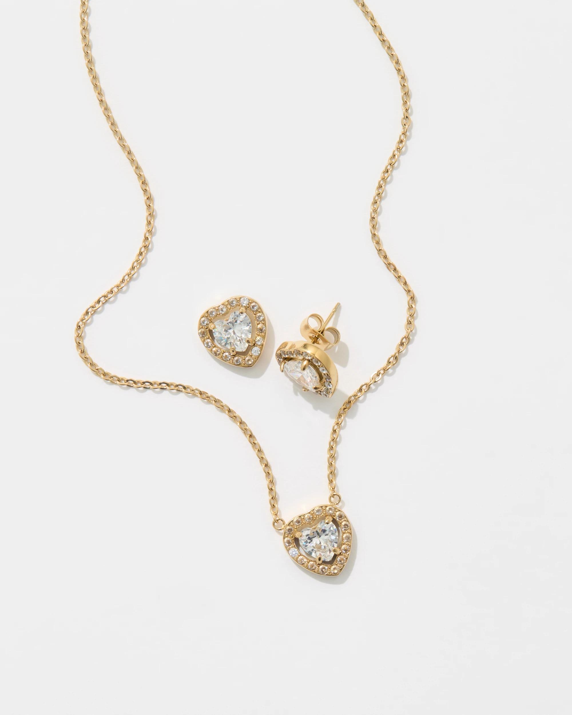 2 Target Waterproof 2 Pack Halo Heart Jewellery Set GOLD, 2 of 2