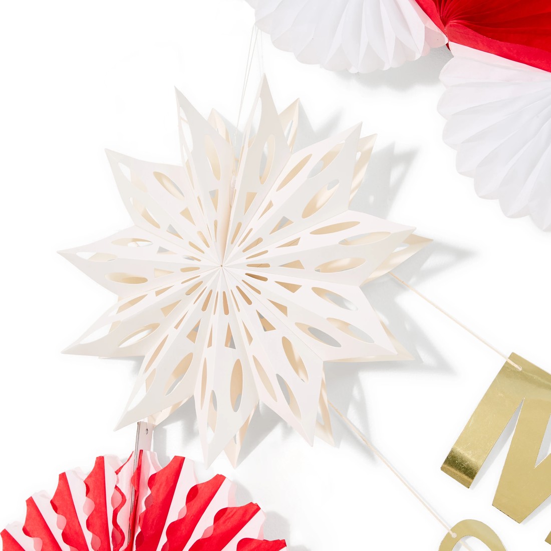 4 10 Piece Merry Christmas Paper Decoration Pack, 4 of 8