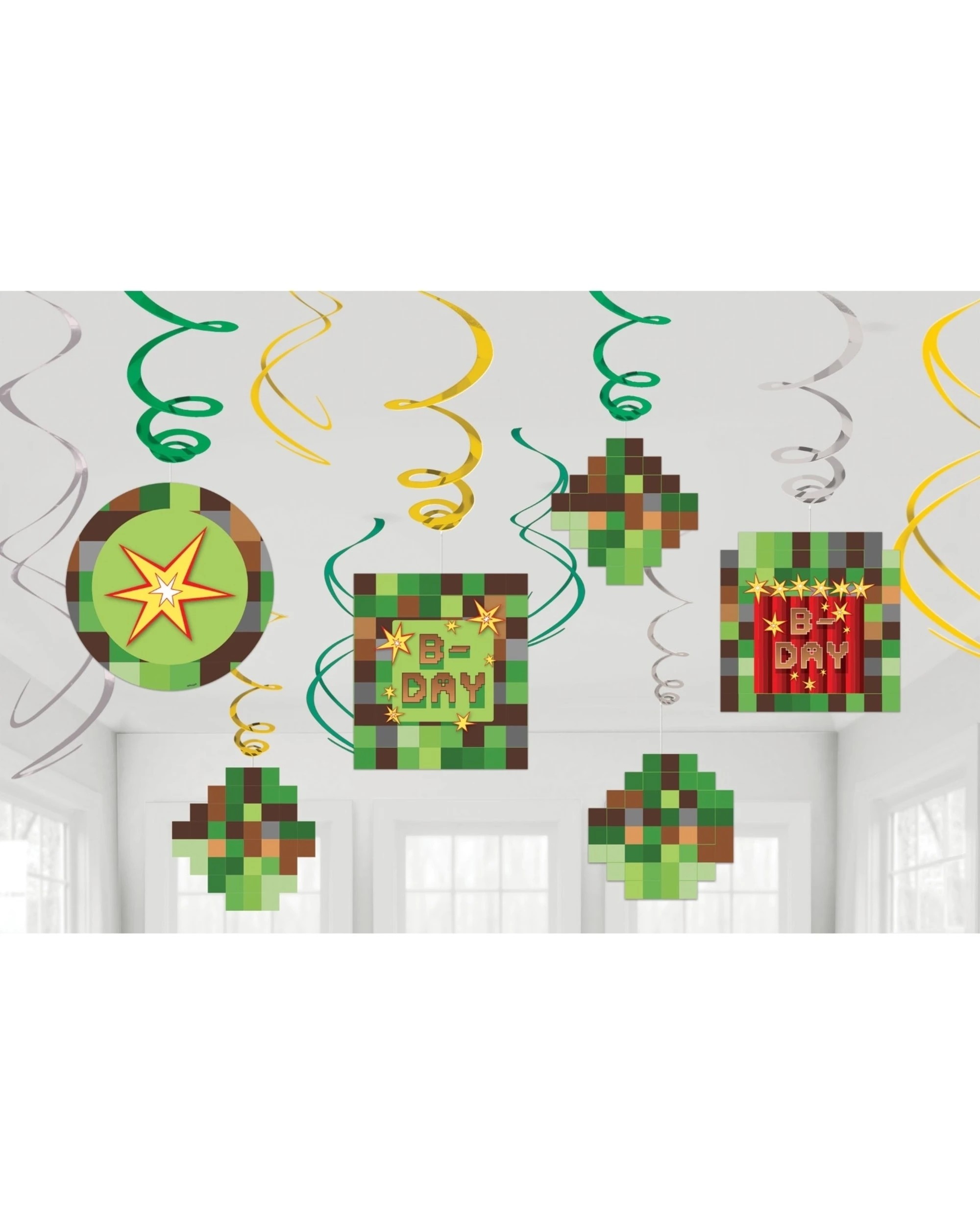 1 Anagram TNT Party Swirl Decorations Pack of 12, 1 of 1