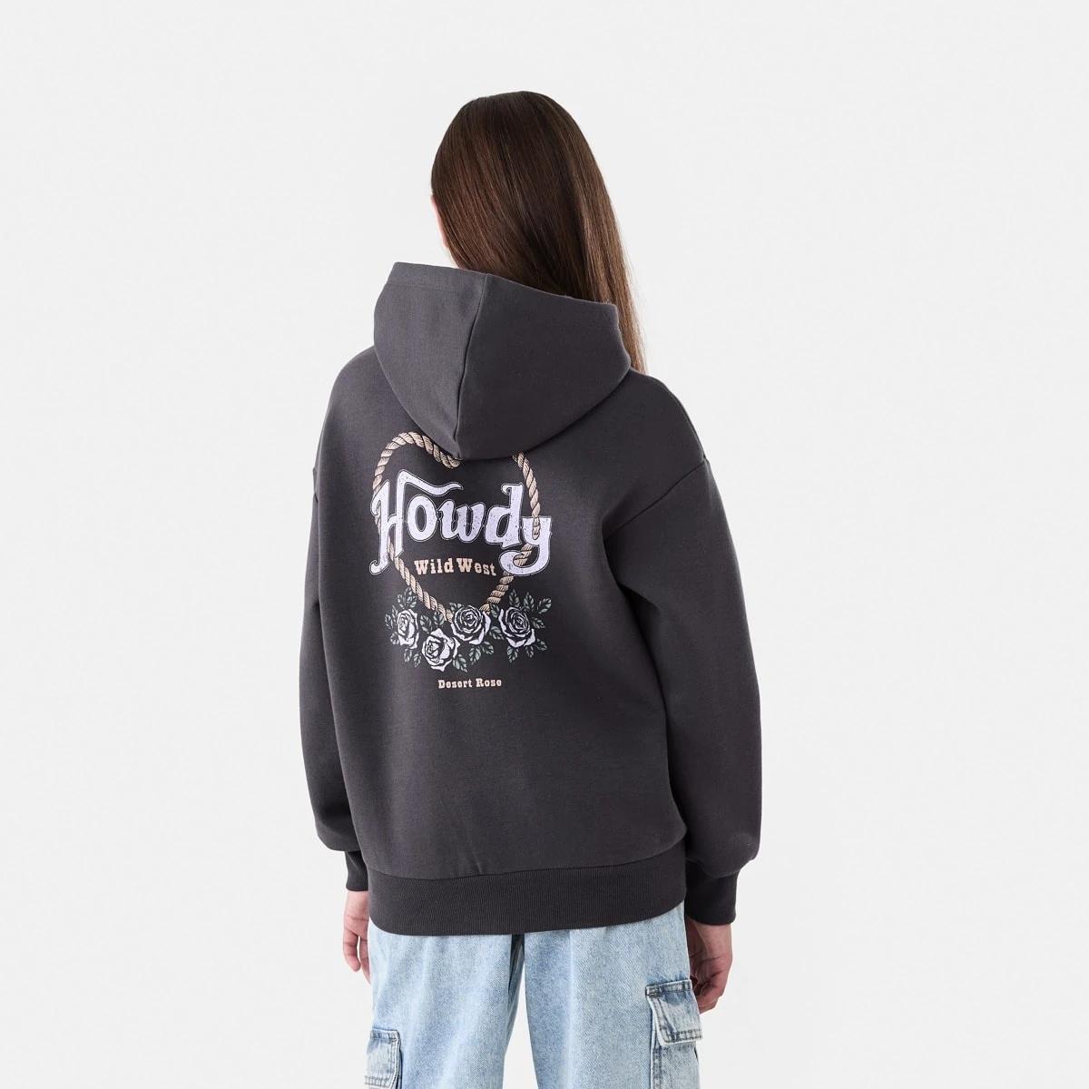 2 Oversized Hoodie Grey Howdy, 2 of 6