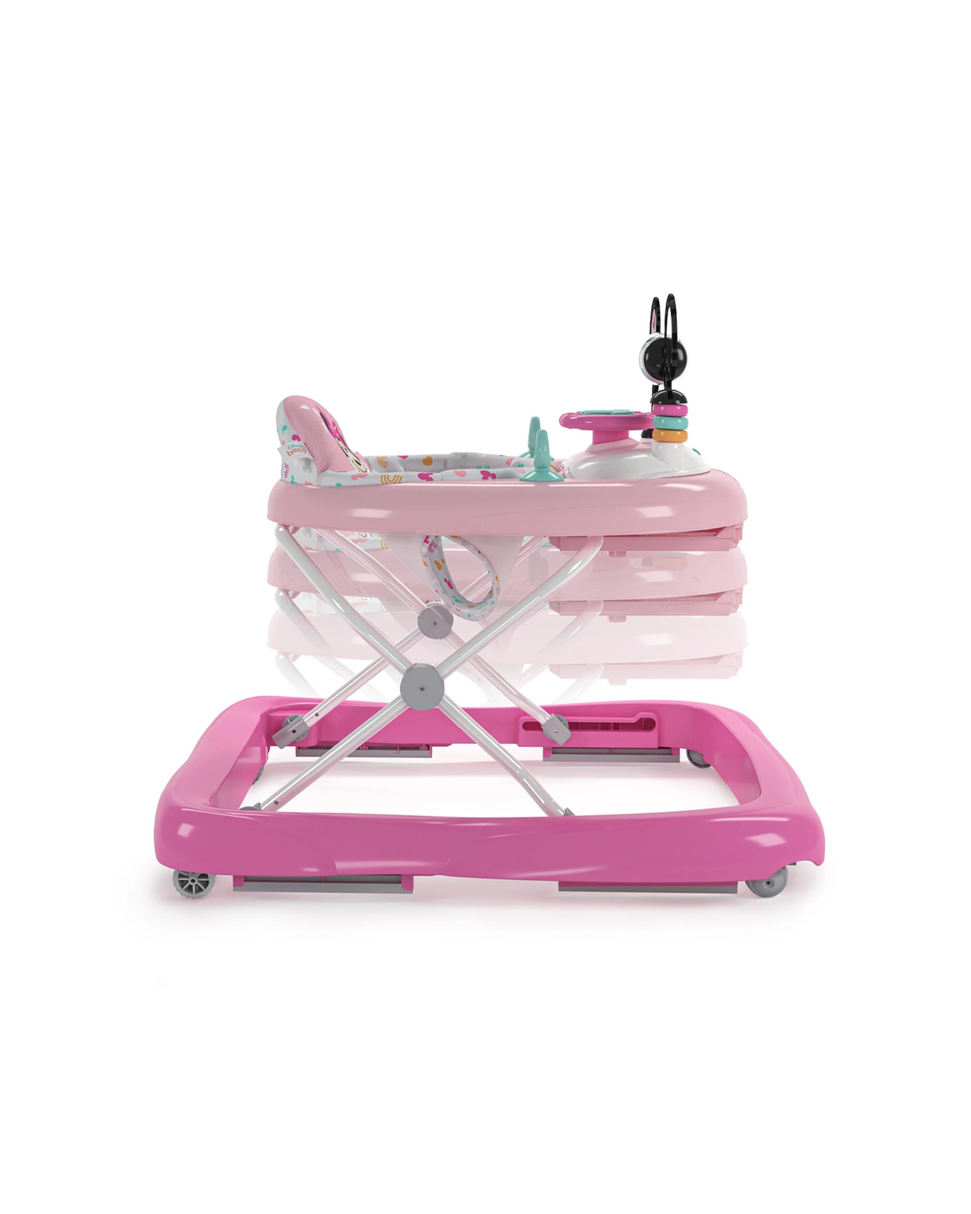 2 Bright Starts Disney Minnie Mouse Foldable Baby Walker With Music & Play Toys 6m+
 - Pink, 2 of 9