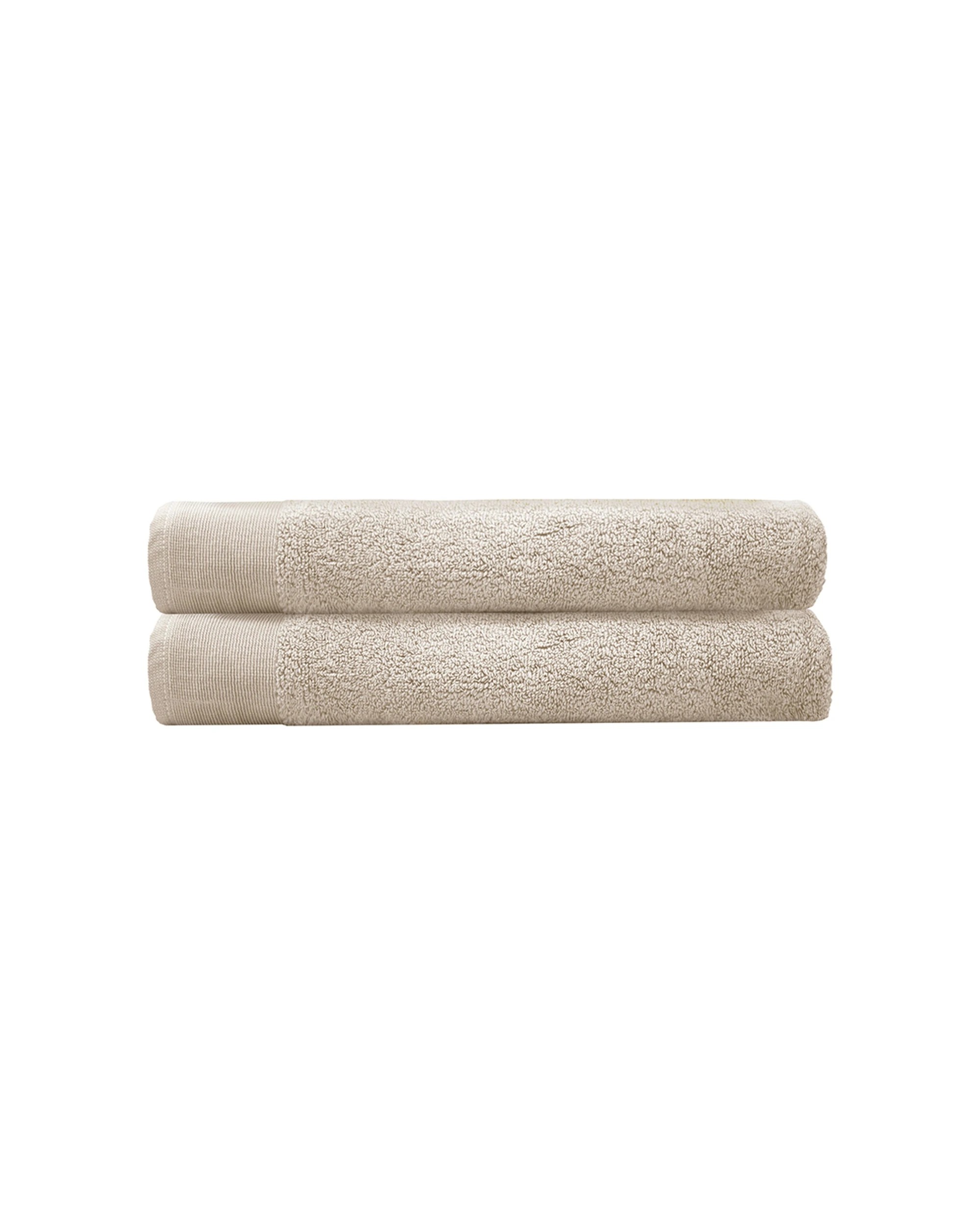 1 Bambury Elvire Bath Sheet 2 Pack 600gsm Soft Absorbent Cotton Rib, 1 of 3