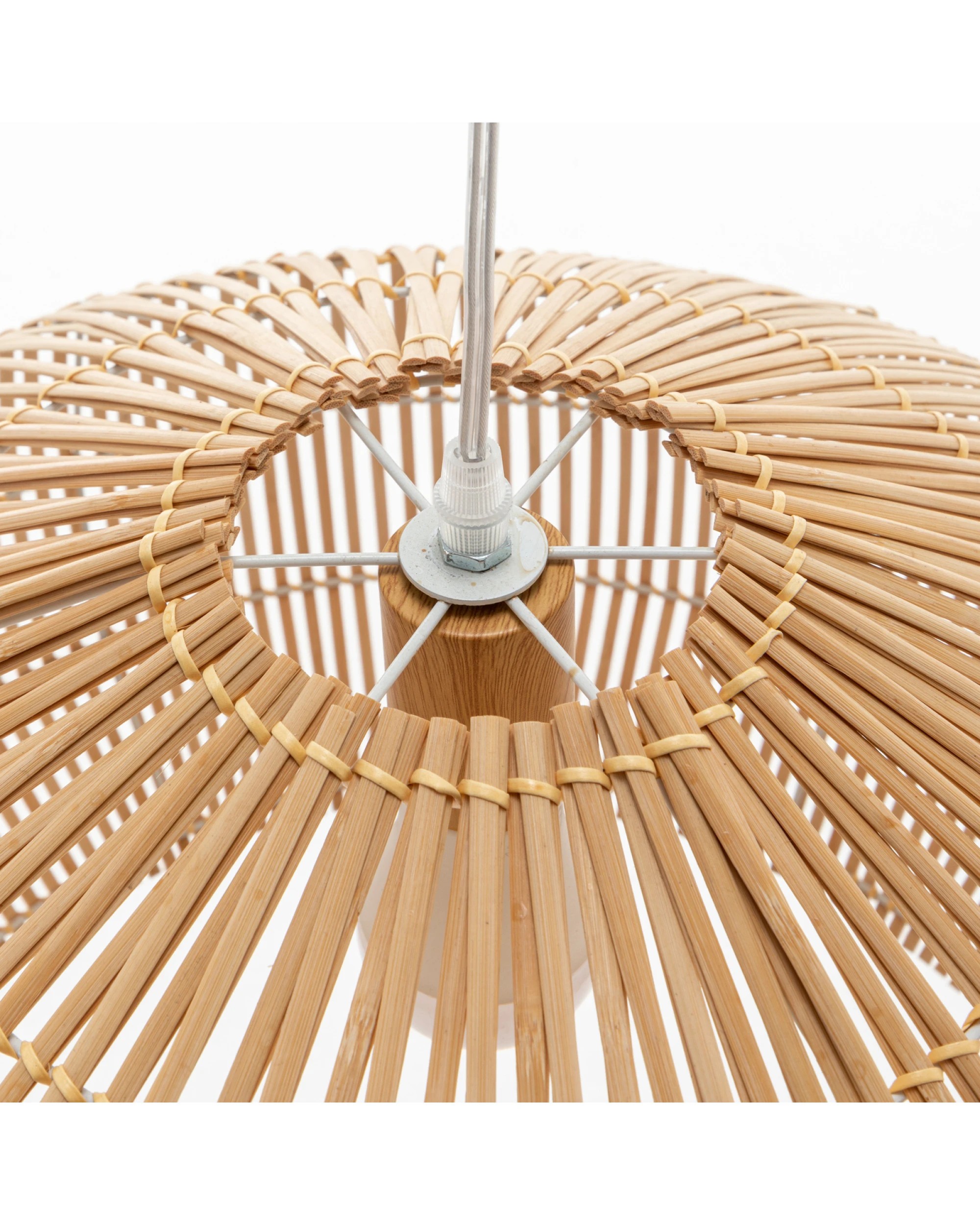 5 BR Home Solara Sphere Hand-Woven Bamboo Cage Pendant Lamp Light, 5 of 6