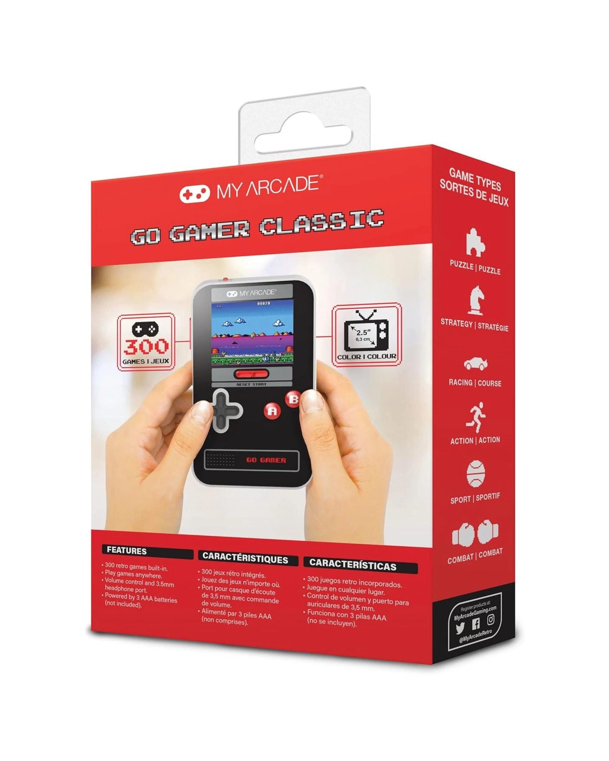 6 My Arcade Go Gamer Classic Portable Gaming System with 300 Games - Black and Red - Multi, 6 of 6