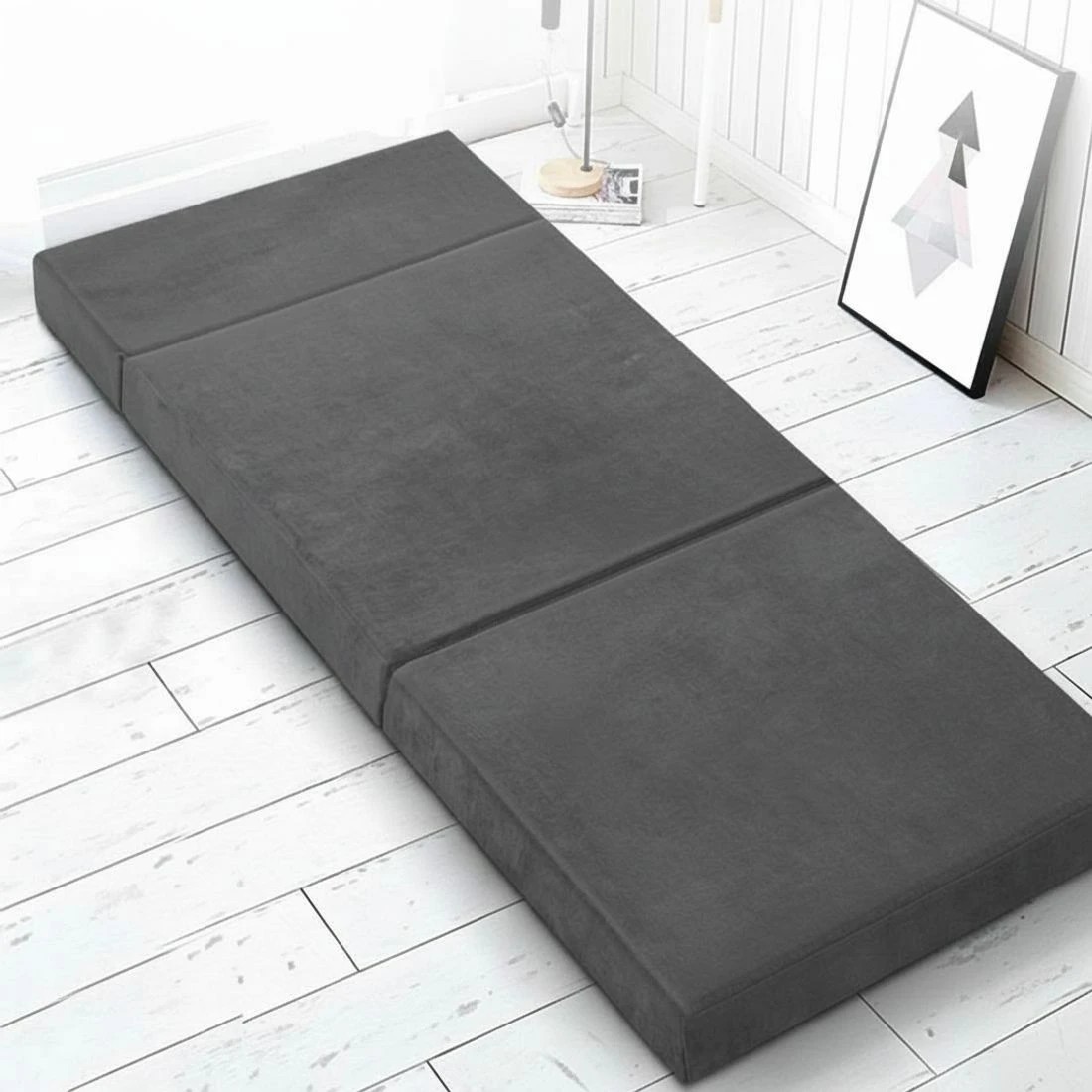 7 Giselle Bedding Foldable Mattress Folding Foam Bed Mat - Single Bed - Grey, 7 of 9