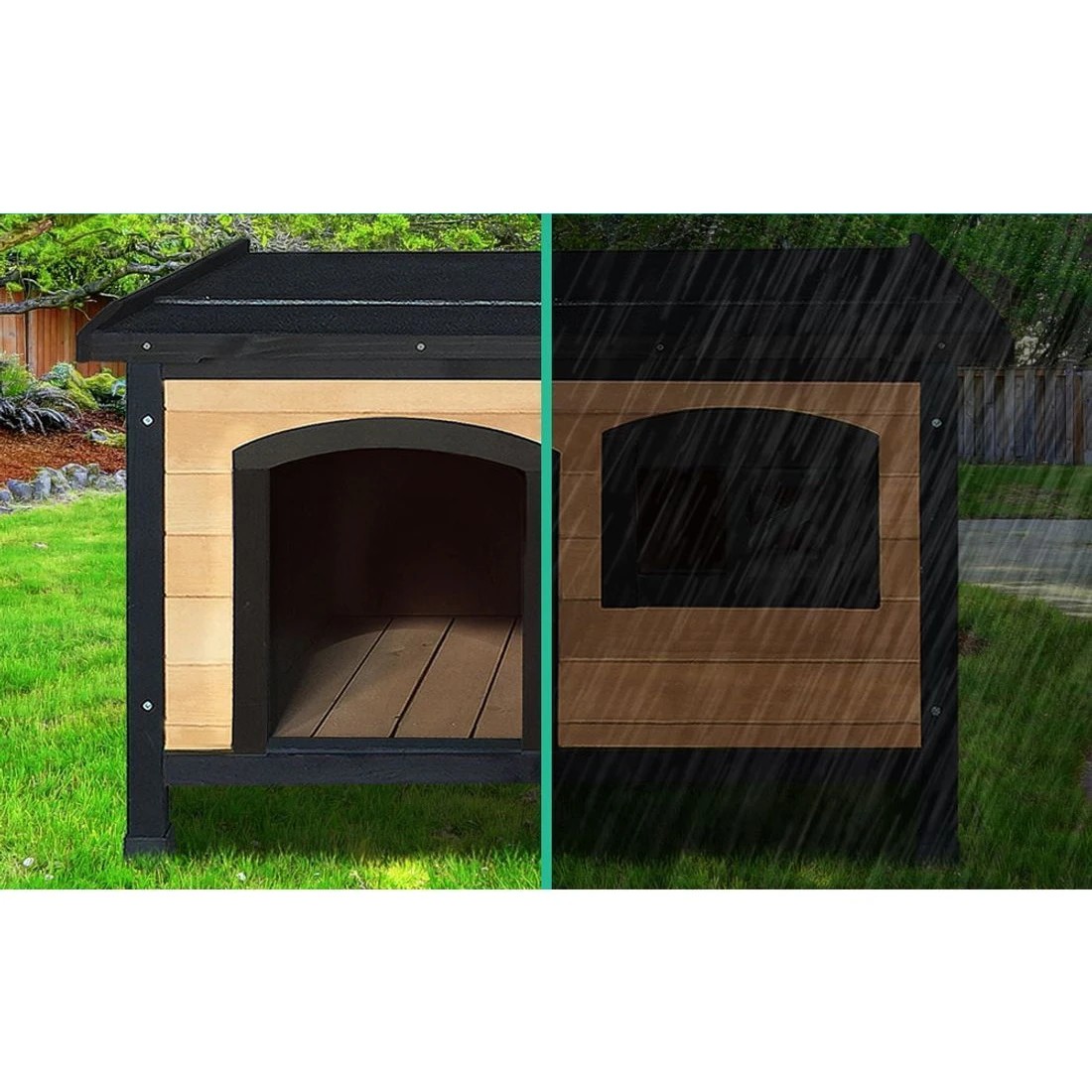 10 i.Pet Dog Kennel Extra Large Wooden Outdoor Indoor Puppy Pet House Cabin Crate - Multi, 10 of 10