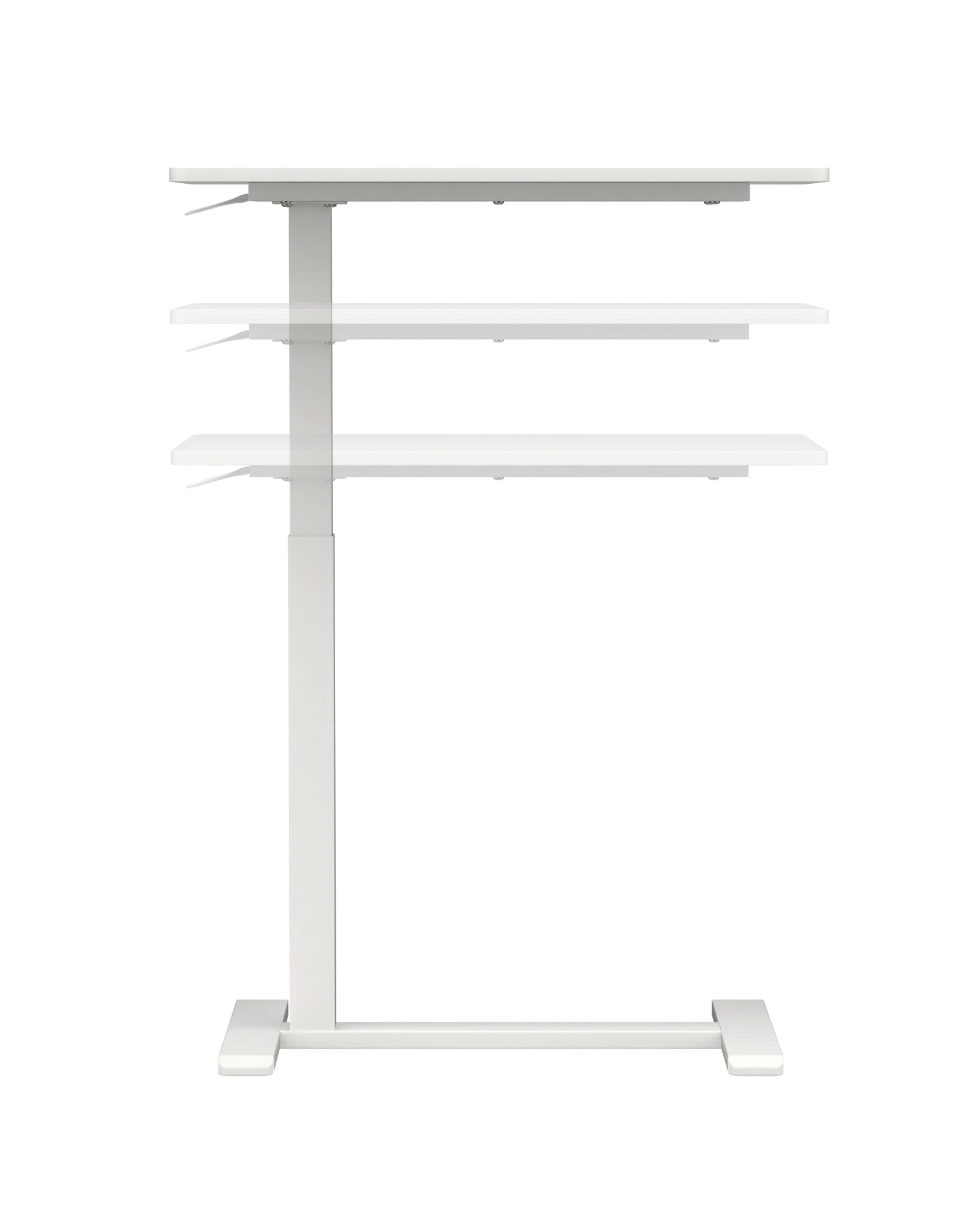 5 Advwin Mobile Standing Desk Pneumatic Height Adjustable Laptop Desk 70cm - White, 5 of 8