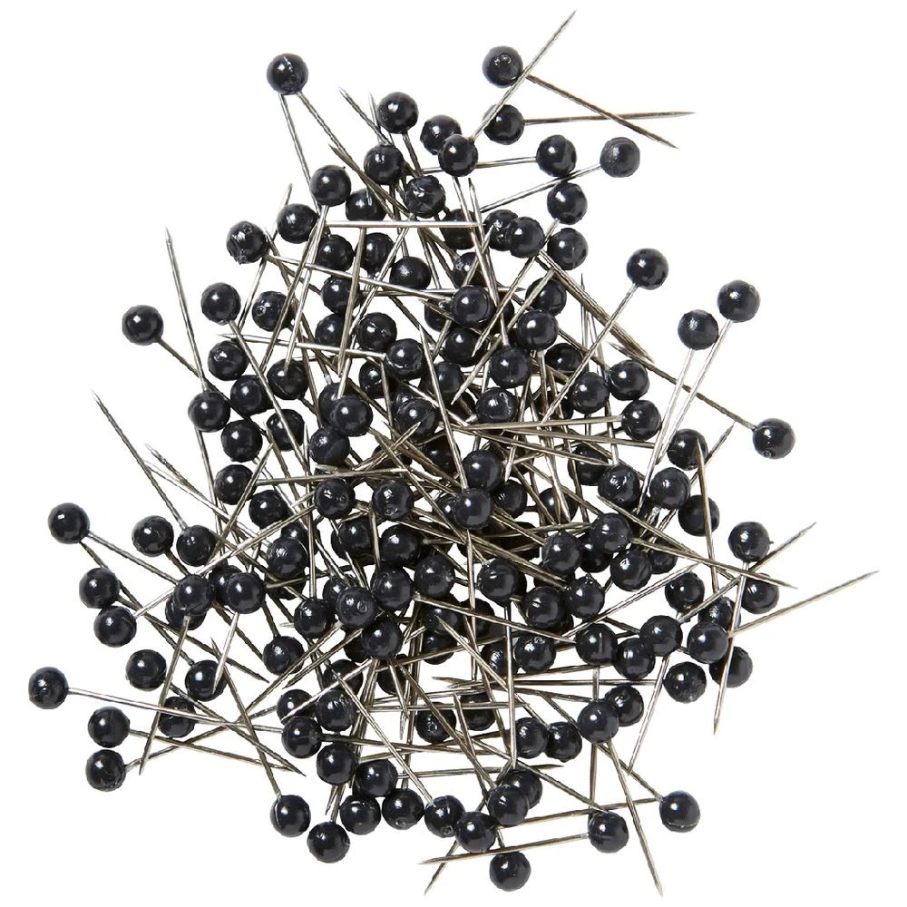 1 J.Burrows Map Pins Black 200 Pack, 1 of 3