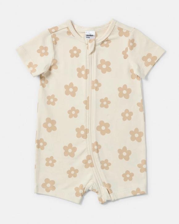 Short Sleeve Zip Romper