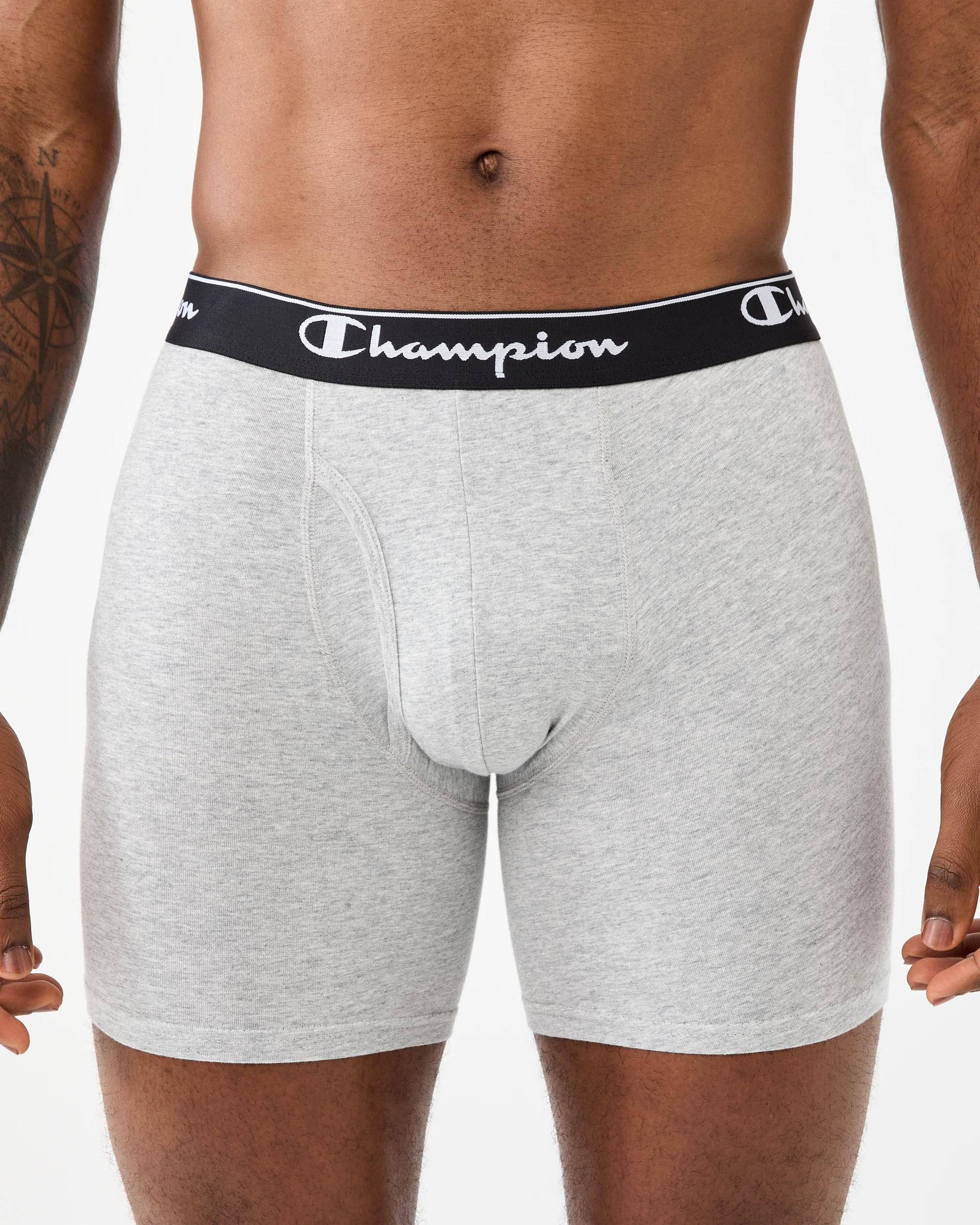 3 3 Pack Champion Mens Trunks Blkgreynvy, 3 of 7