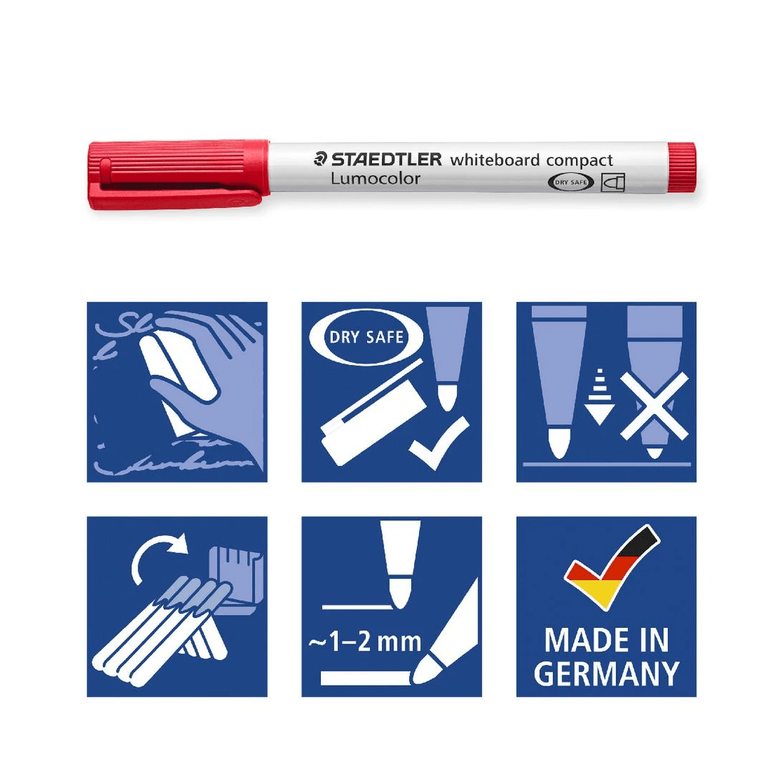 5 Staedtler Lumocolor Compact Whiteboard Marker Orange, 5 of 7