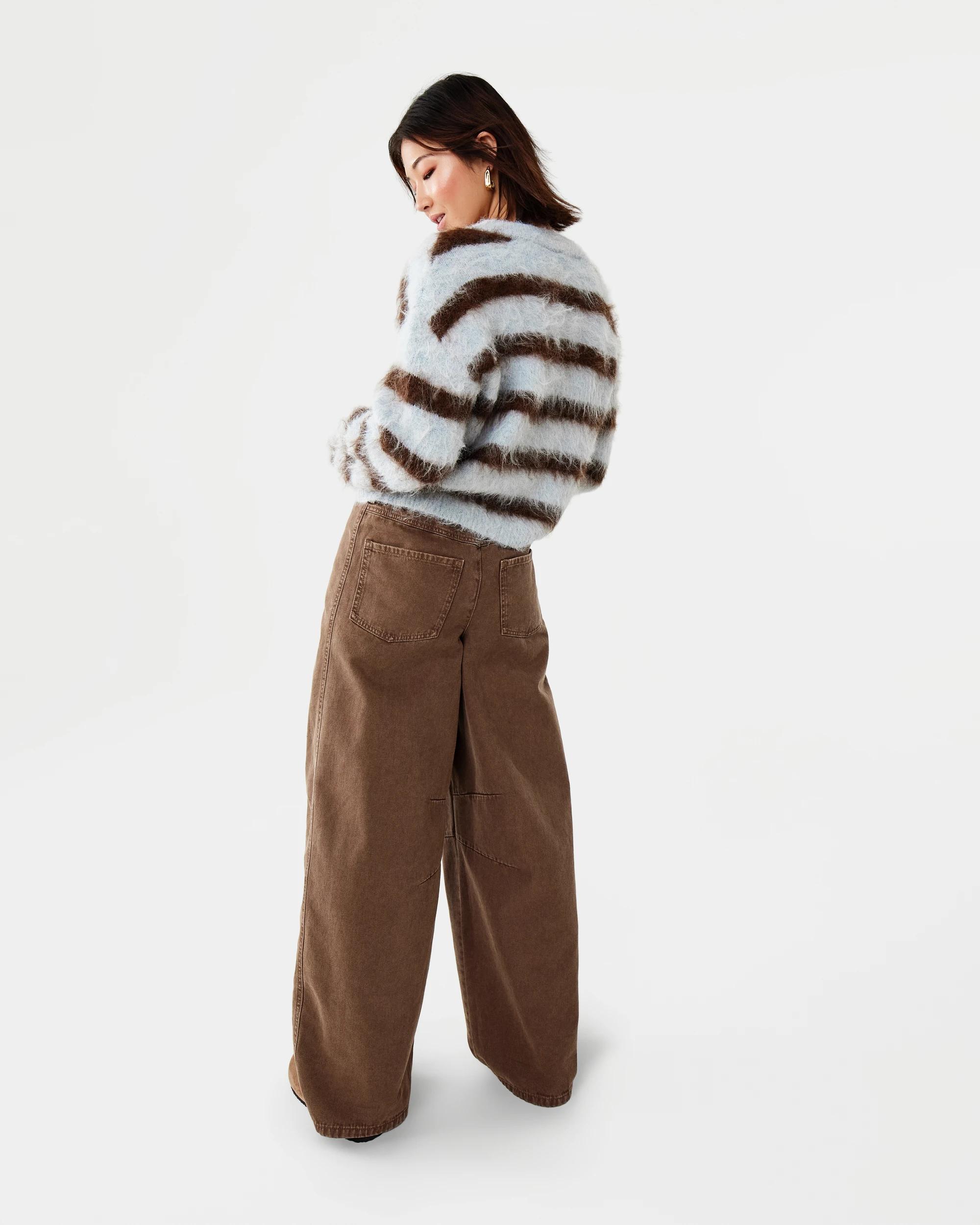 6 Washed Balloon Leg Pants Wsh Brown, 6 of 10