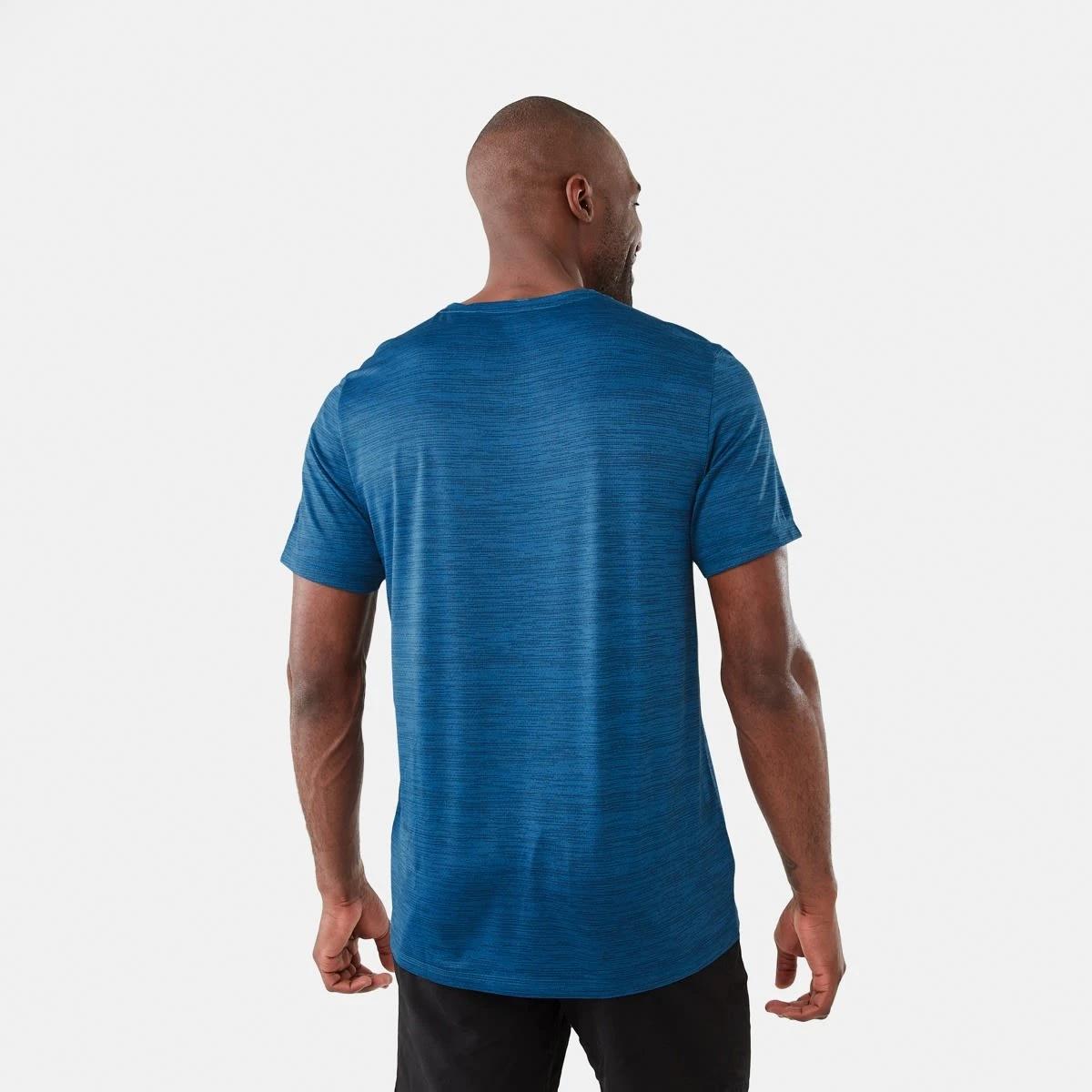 3 Active Mens Crew Neck Cationic T-shirt Blu Wdgmar, 3 of 5