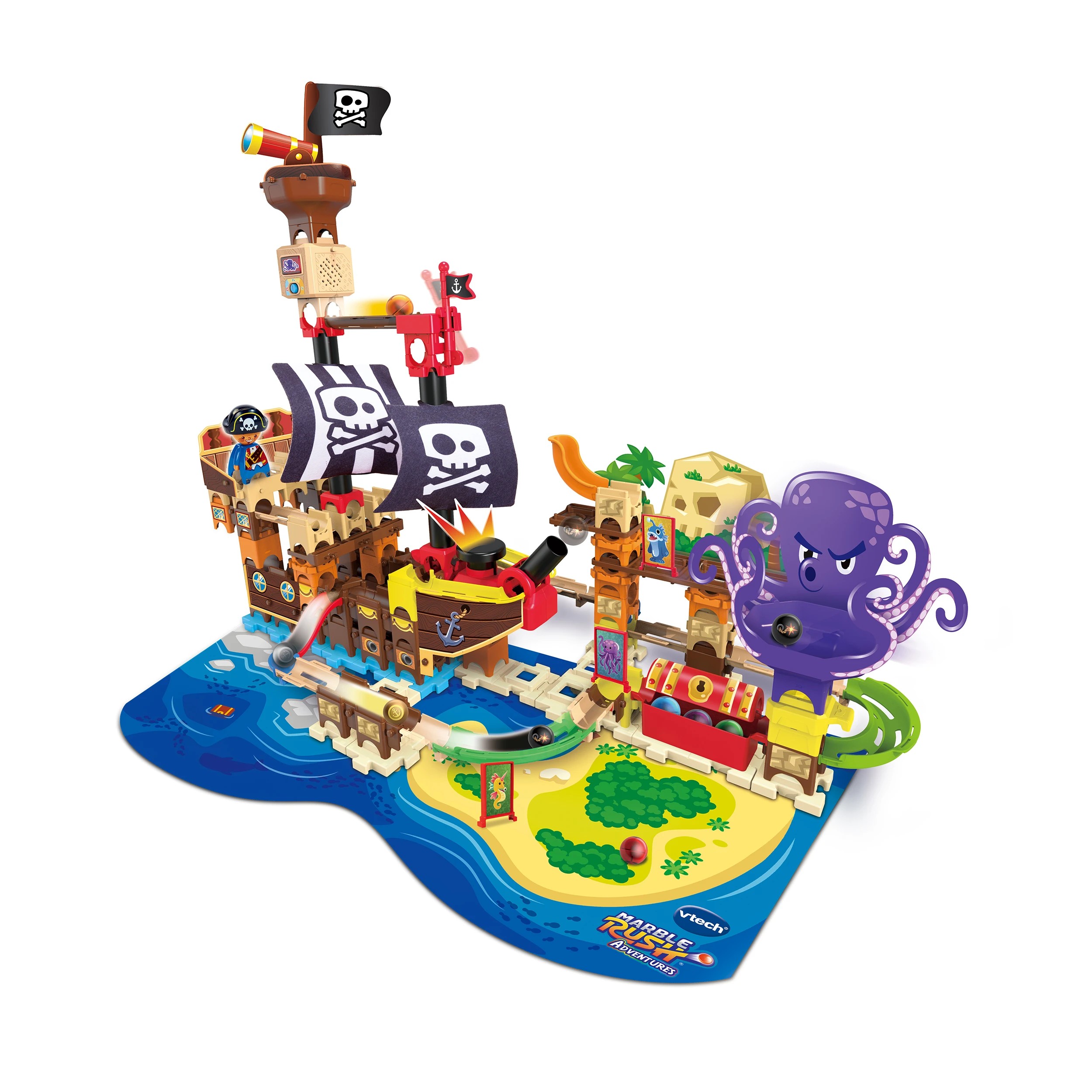 2 VTech Marble Rush Adventures Pirate Ship Set - Multi, 2 of 5