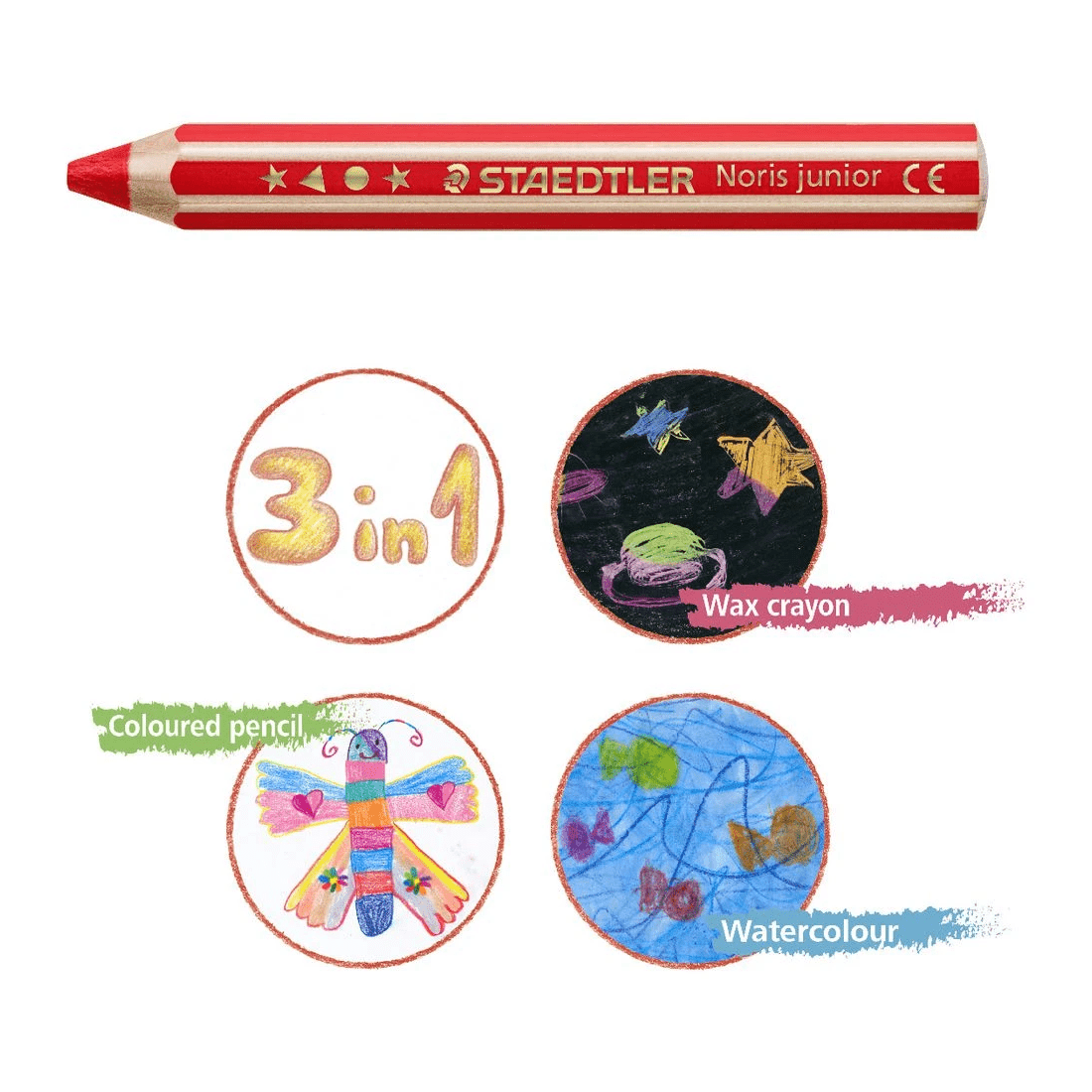 8 Staedtler Noris Junior 3-in-1 Pencils 6 Pack, 8 of 10