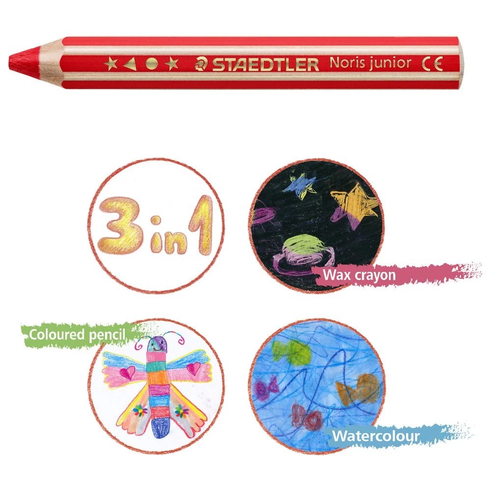 8 Staedtler Noris Junior 3-in-1 Pencils 6 Pack, 8 of 10