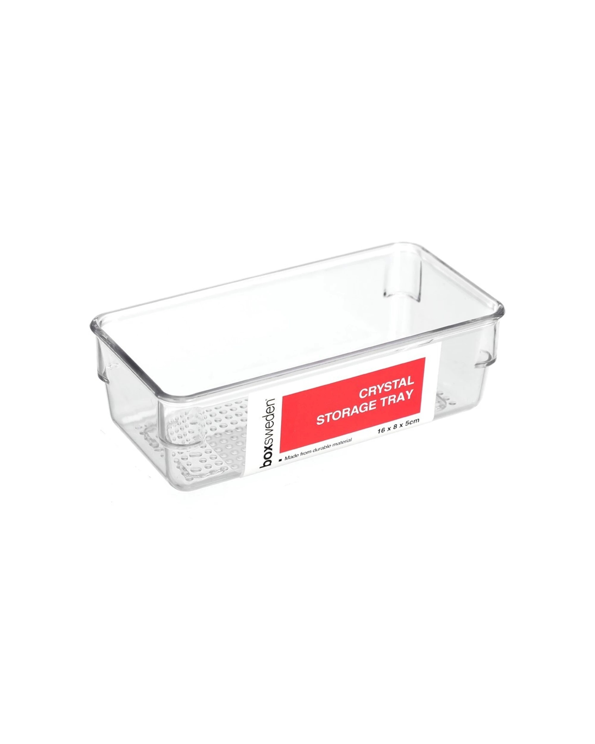 2 Boxsweden 10x Crystal Storage Tray Durable Organisers 16x8cm - Clear, 2 of 4