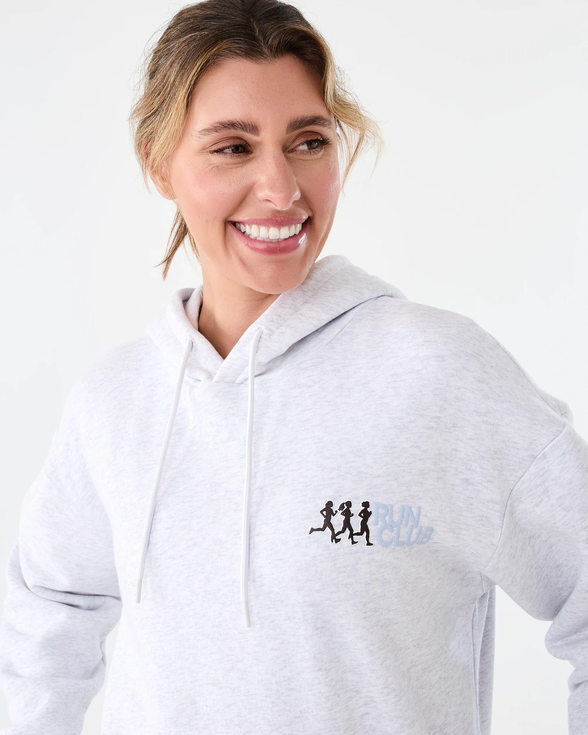 4 Active Womens Graphic Fleece Hoodie Heather, 4 of 9