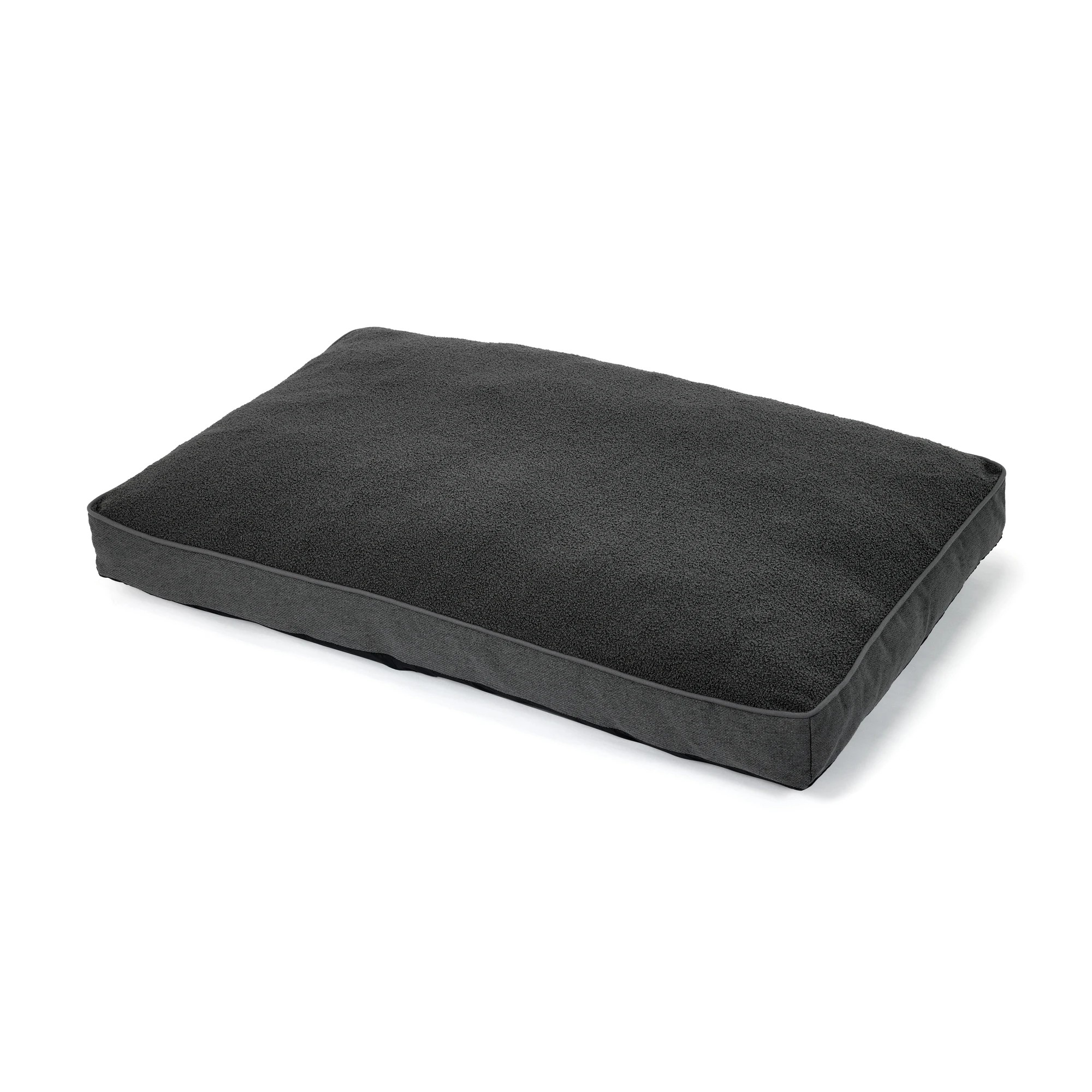 1 Pet Bed Rectangle Boucle - Extra Large, Dark Grey, 1 of 7