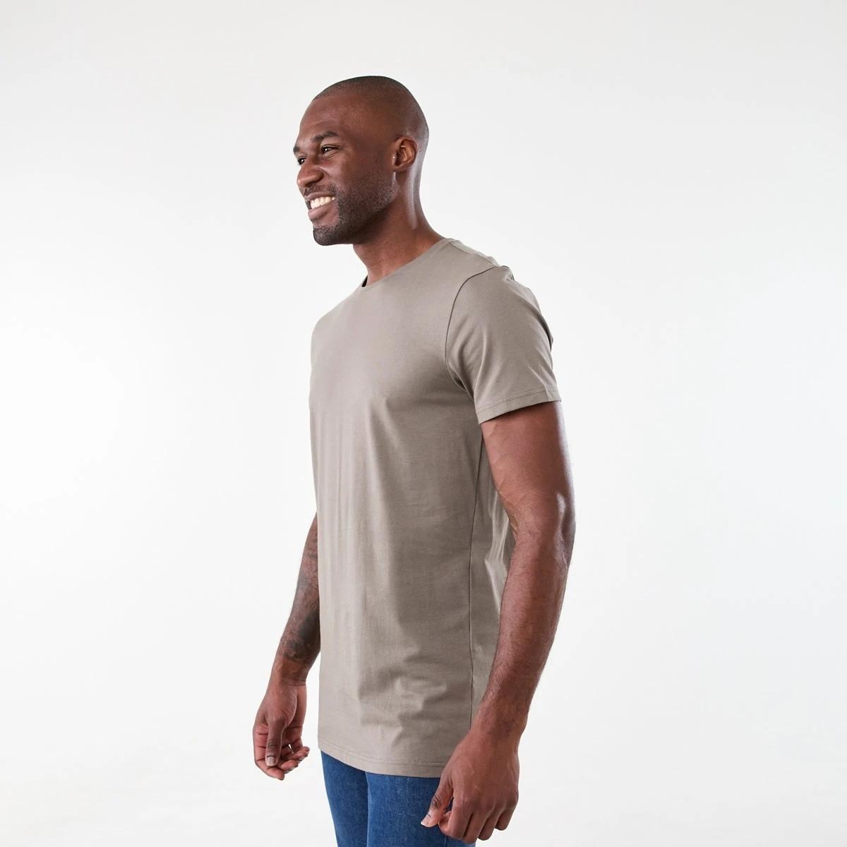 2 Australian Cotton Longline T-shirt Brn Eagle, 2 of 5