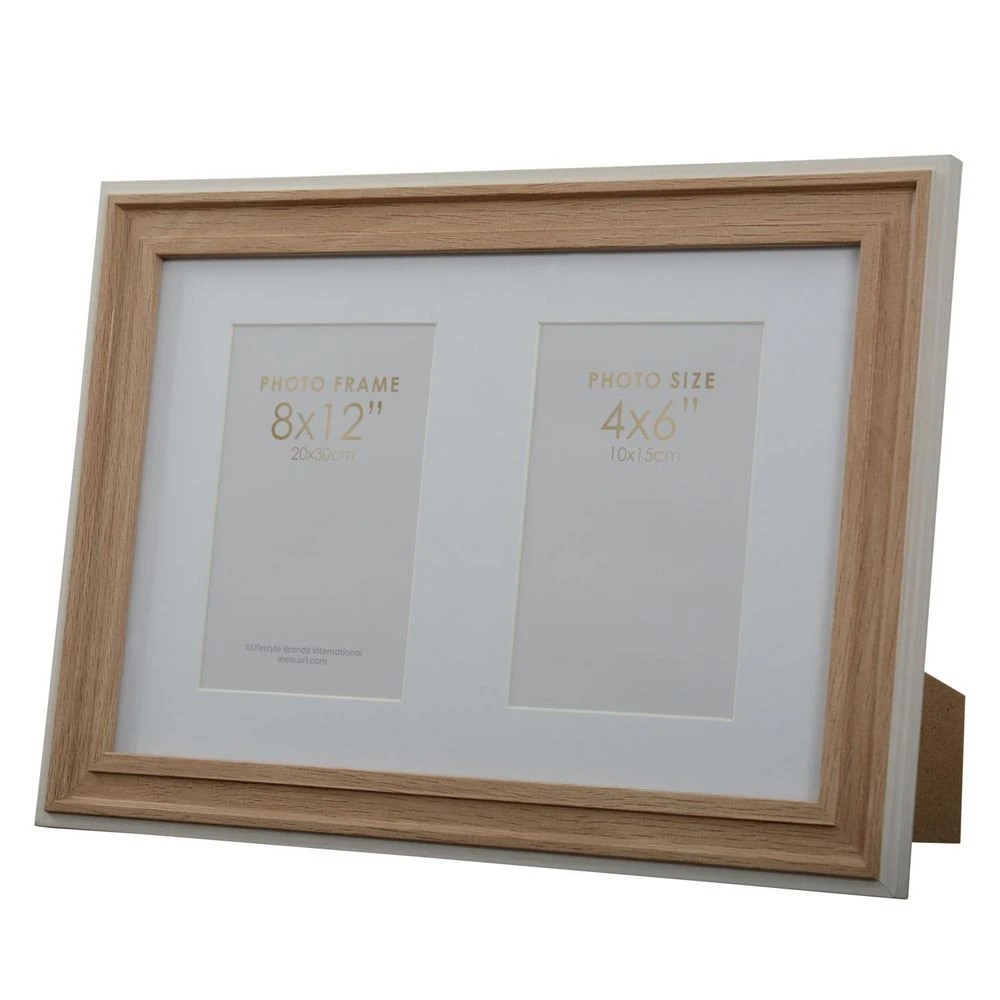 1 Bromley 8x12" or Double 6x4" Frame Oak and White, 1 of 4