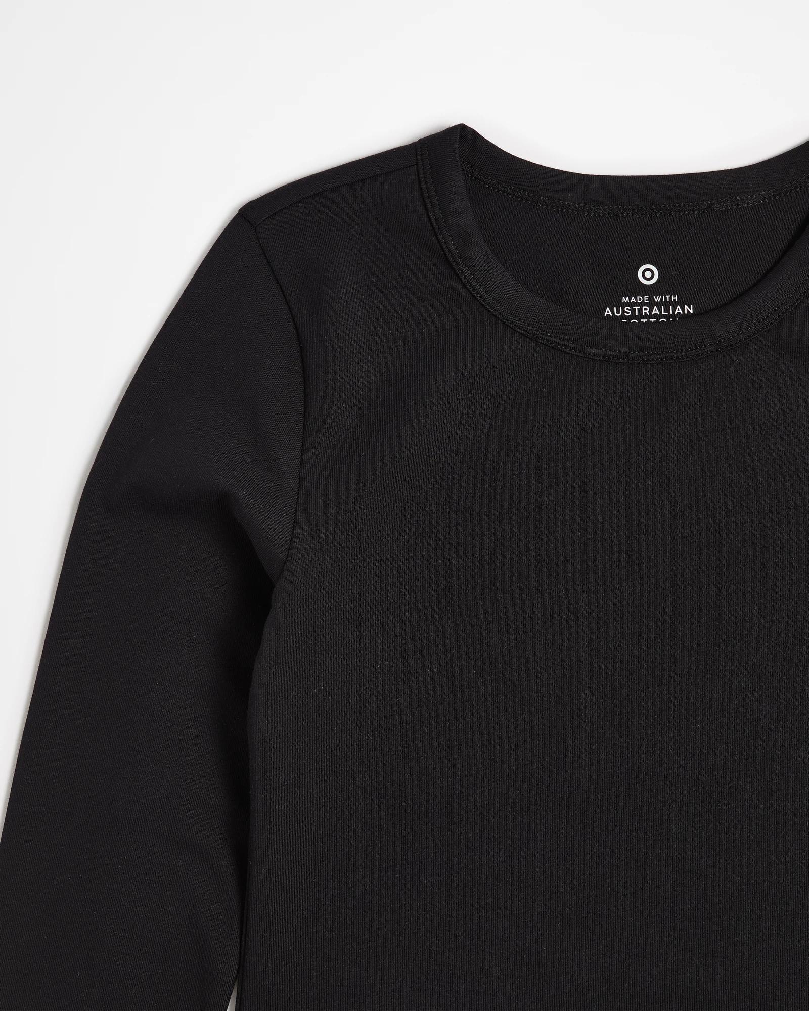 5 Target Kids Australian Cotton Long Sleeve Top BLACK, 5 of 7