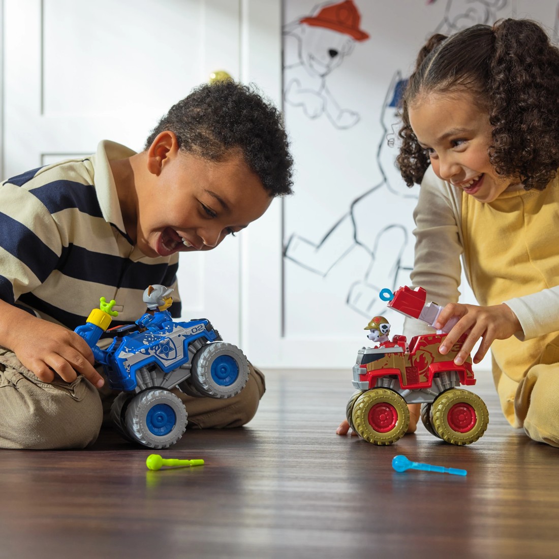 6 PAW Patrol: Rescue Wheels Chase & Marshall’s Toy Trucks with Projectile Launchers & Collectible Action Figures, 6 of 6