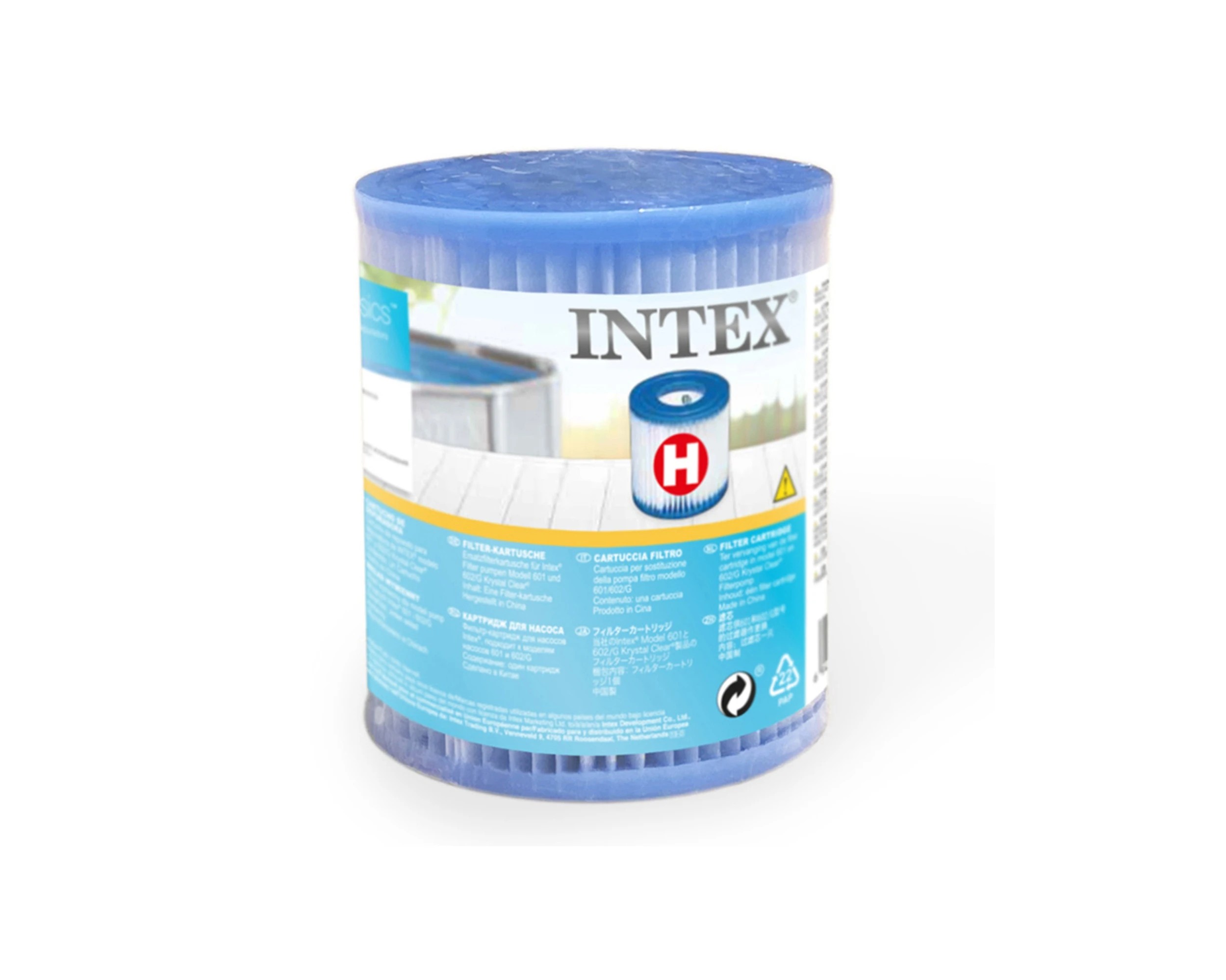 1 INTEX Filter Cartridge H Pool Filter Replacement Dacron Paper Easy Clean 1x - White, 1 of 2