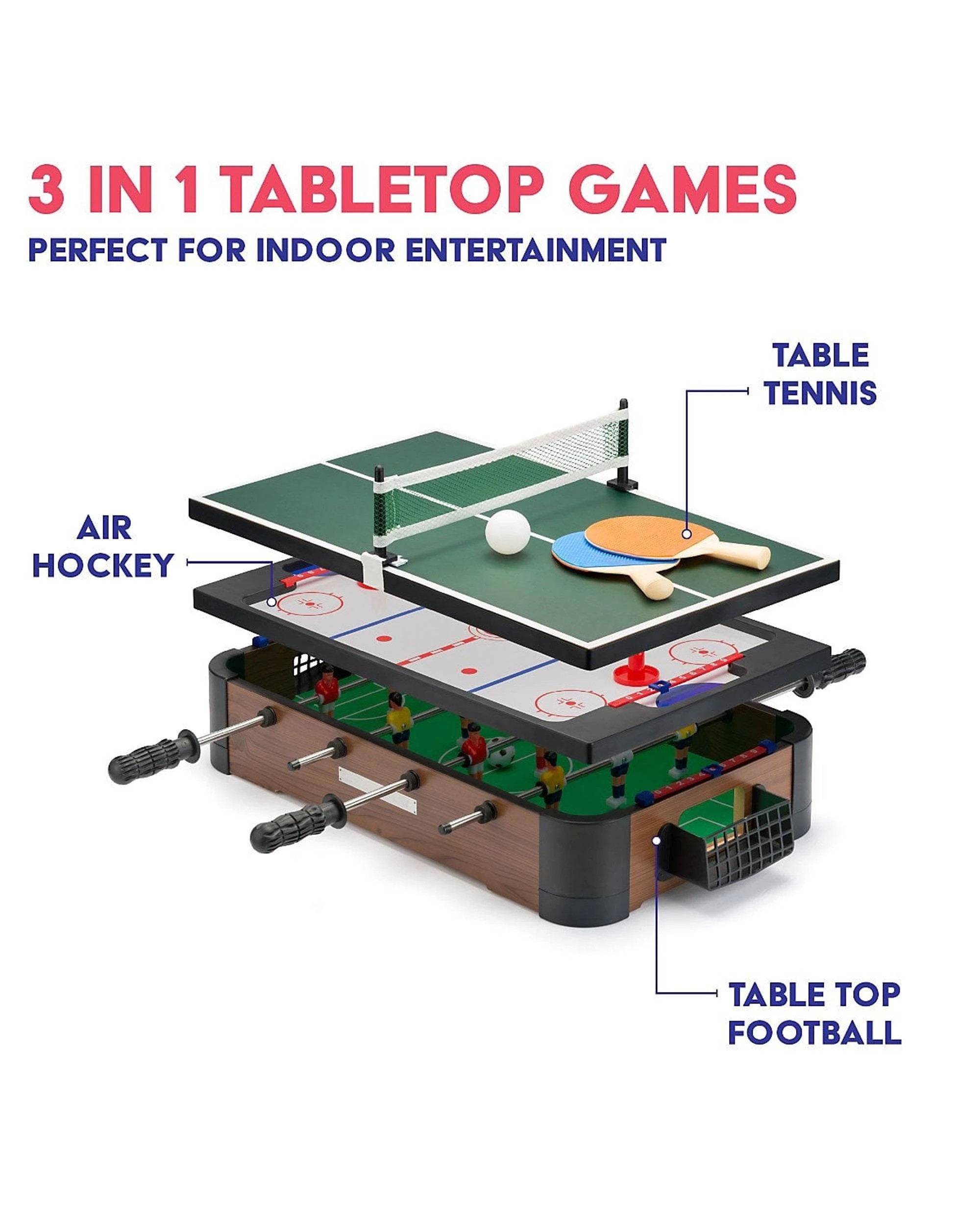 6 Power Play 20 inch 3 in 1 Games Table, 6 of 7
