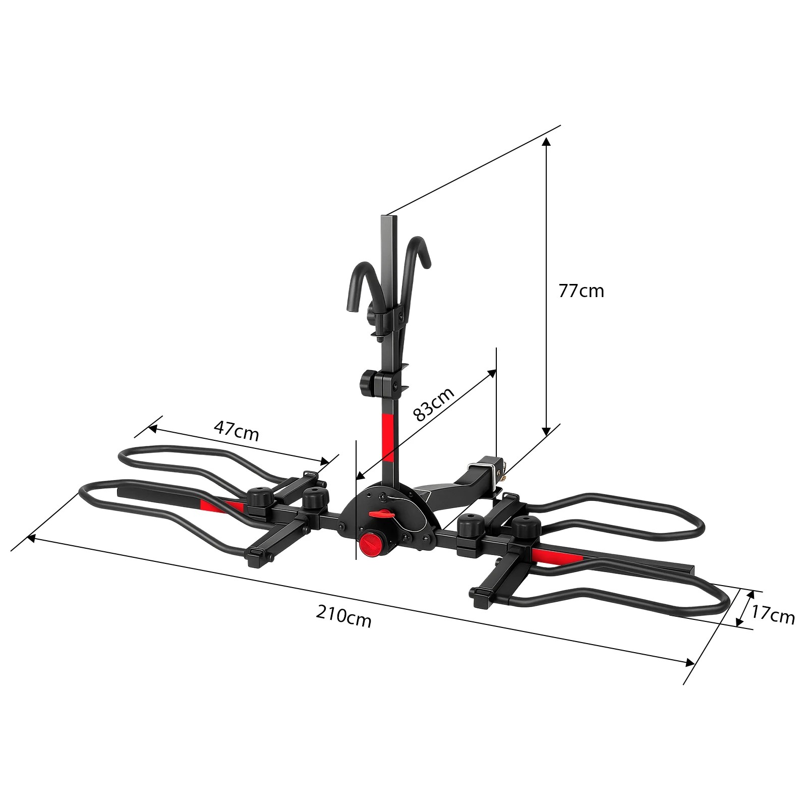 1 Ausway 2 Ebike Rack Electric Bicycle Carrier Hitch Rear Mount Platform, 1 of 6