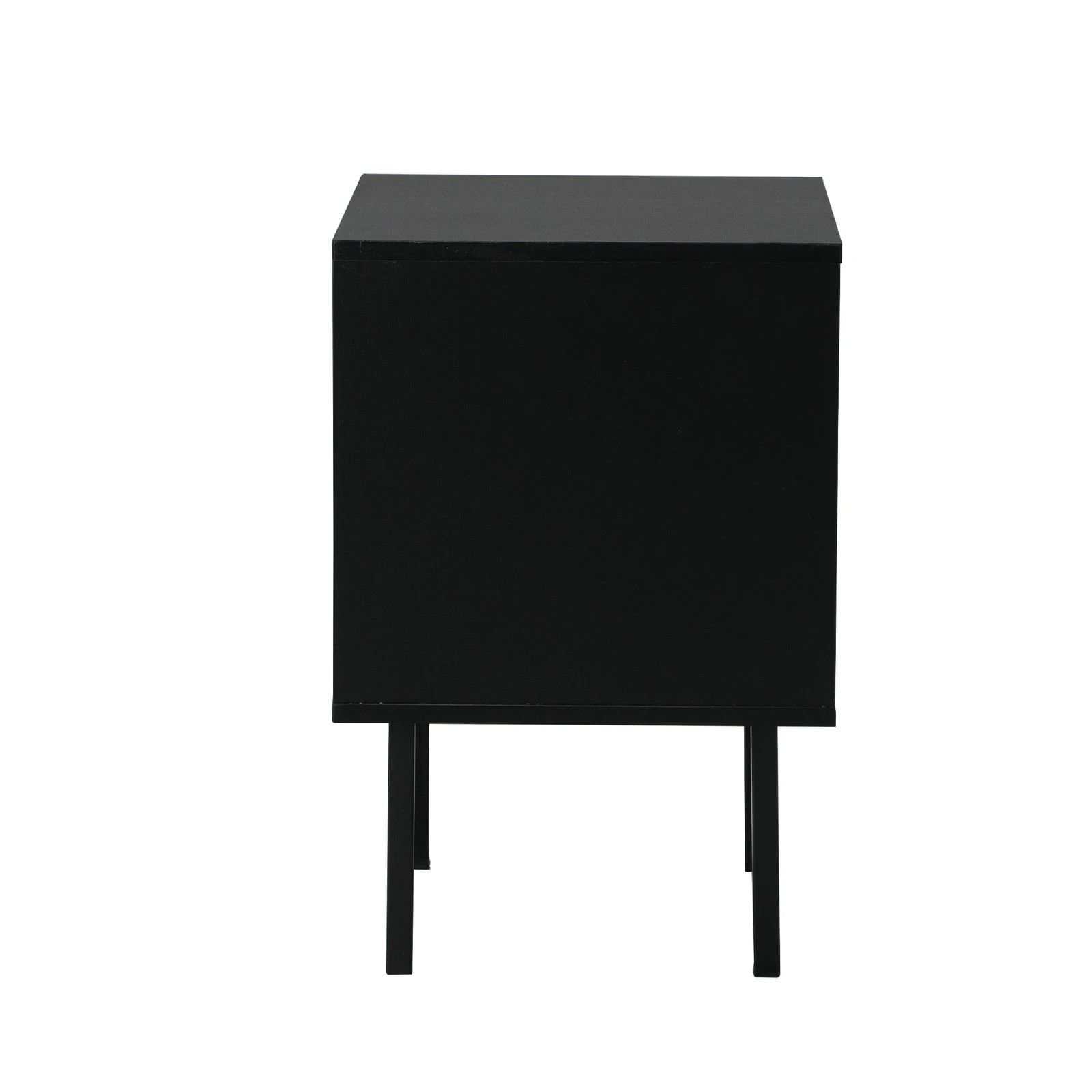 8 Oikiture 2X Bedside Tables Cabinet Storage Nightstand Glass Door Bedroom - Black, 8 of 9