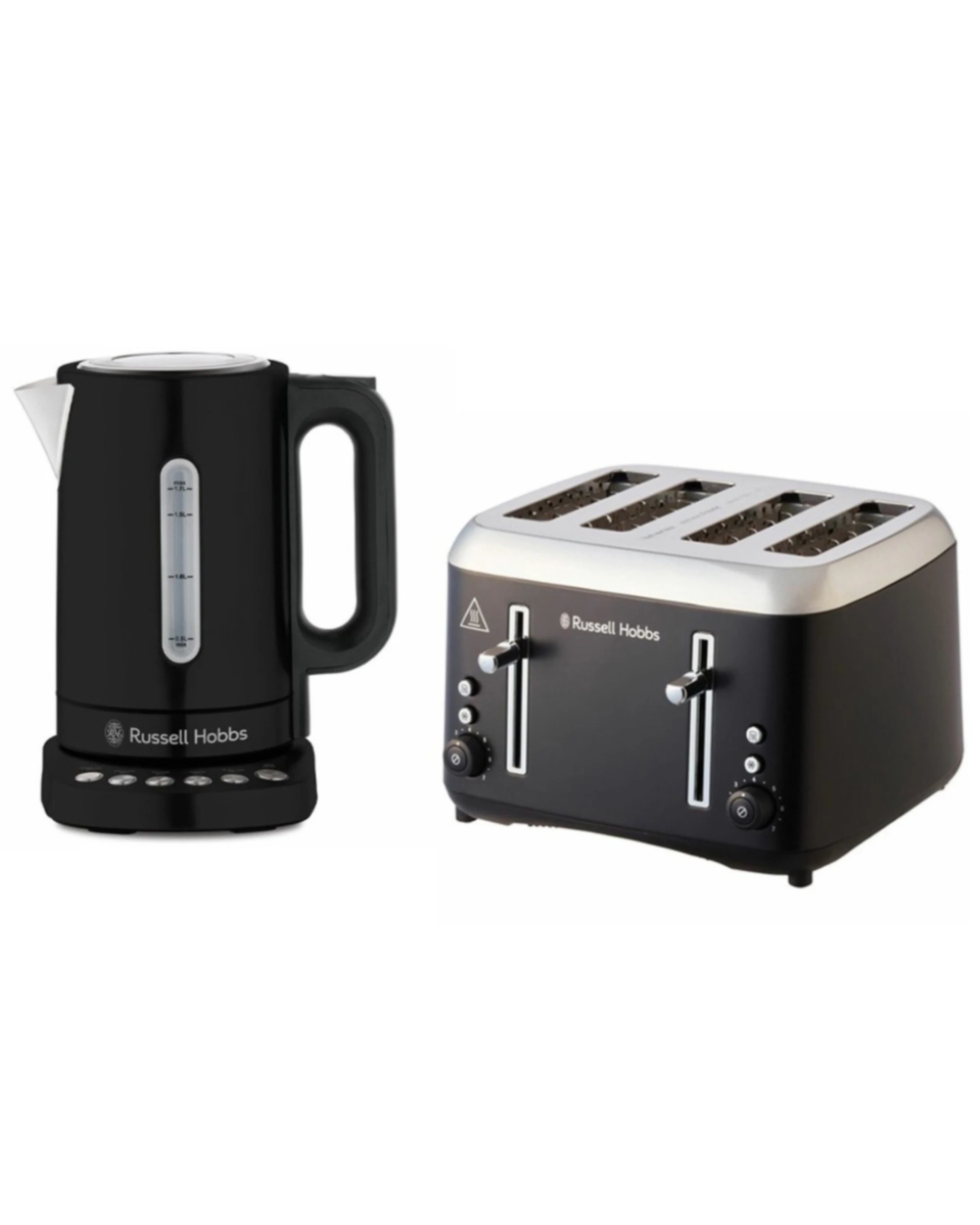 1 Russell Hobbs Addison Toaster & Kettle Set - Black, 1 of 4