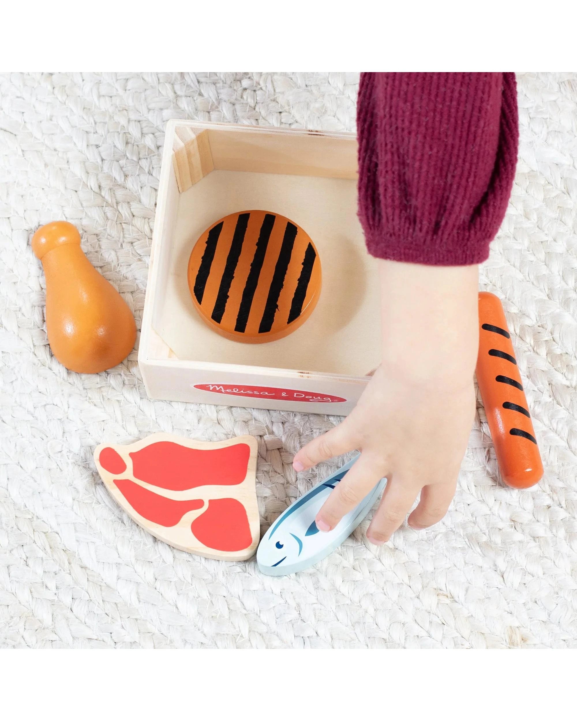 6 Melissa and Doug Wooden Food Groups Protein Play Set, 6 of 7