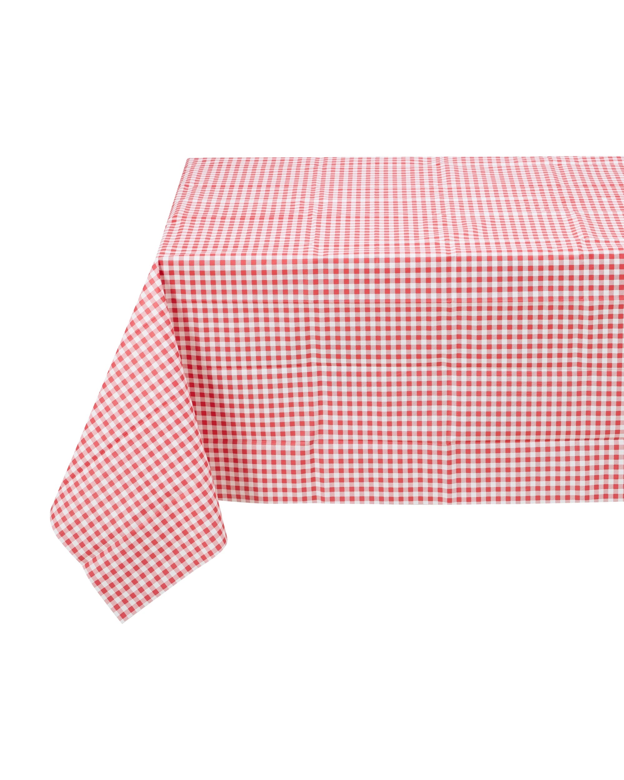 1 Reusable Red Gingham Heavy Duty Tablecover, 1 of 3