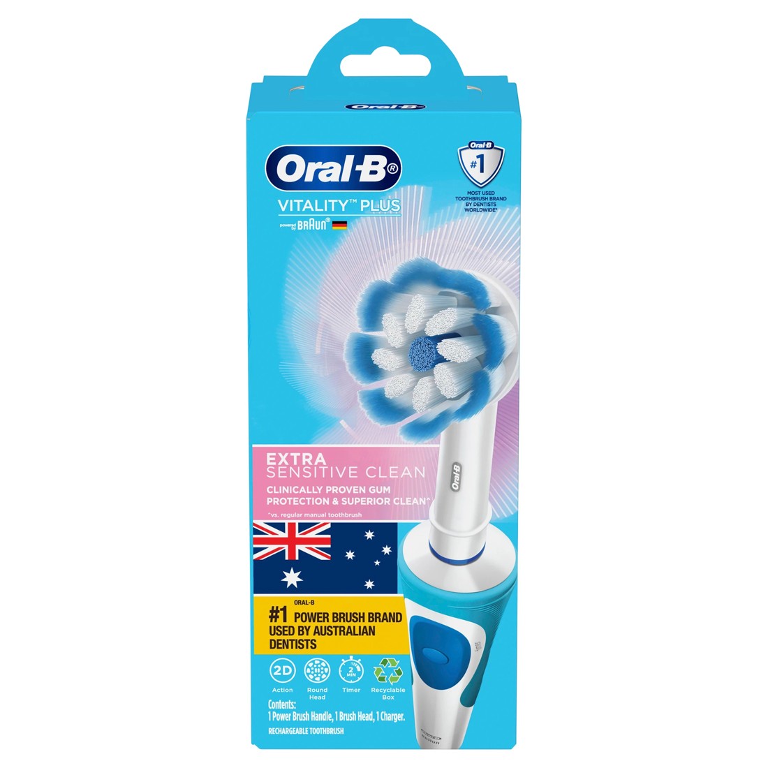2 Oral-B Vitality Extra Sensitive Clean Electric Toothbrush, 2 of 10