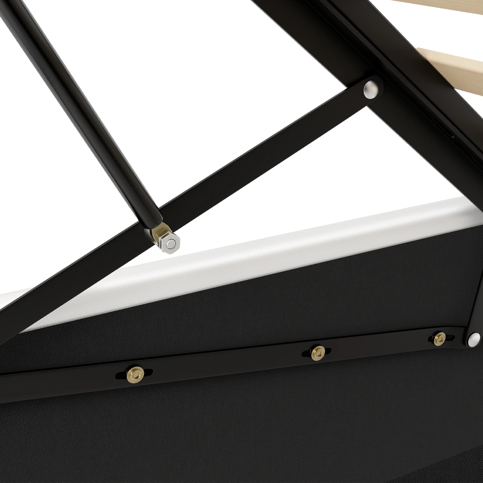 8 Alfordson Bed Frame King Single Platform RGB LED Gas Lift Base Storage - White, 8 of 10