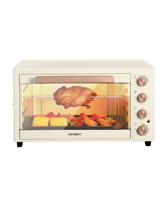 Devanti 60L Convection Oven Electric Fryer Ovens 2000W - W