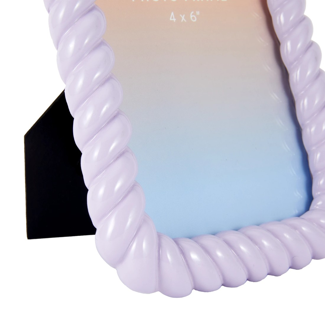 3 Braid Photo Frame - 4in. x 6in. (10cm x 15cm), Lilac, 3 of 4