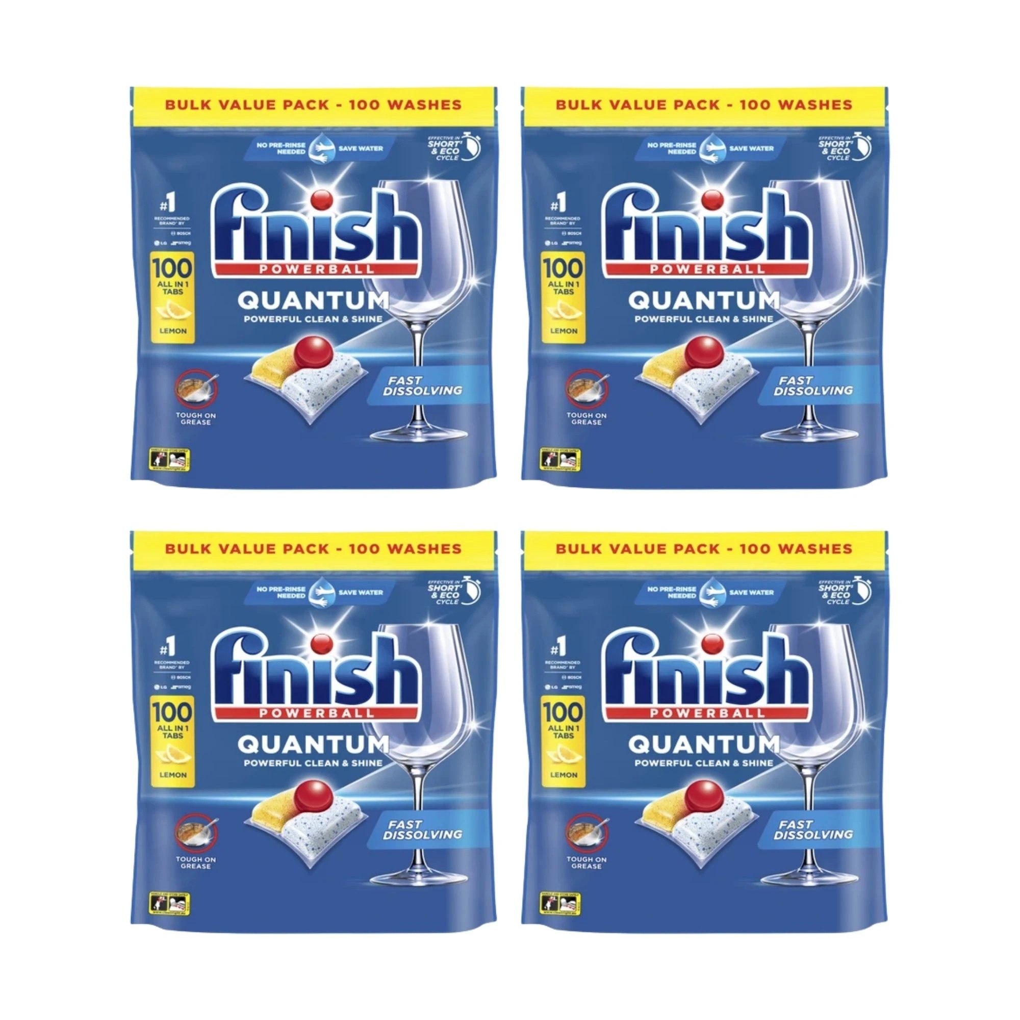 1 Finish Quantum Lemon x 400 Dishwasher Tablets, 1 of 7