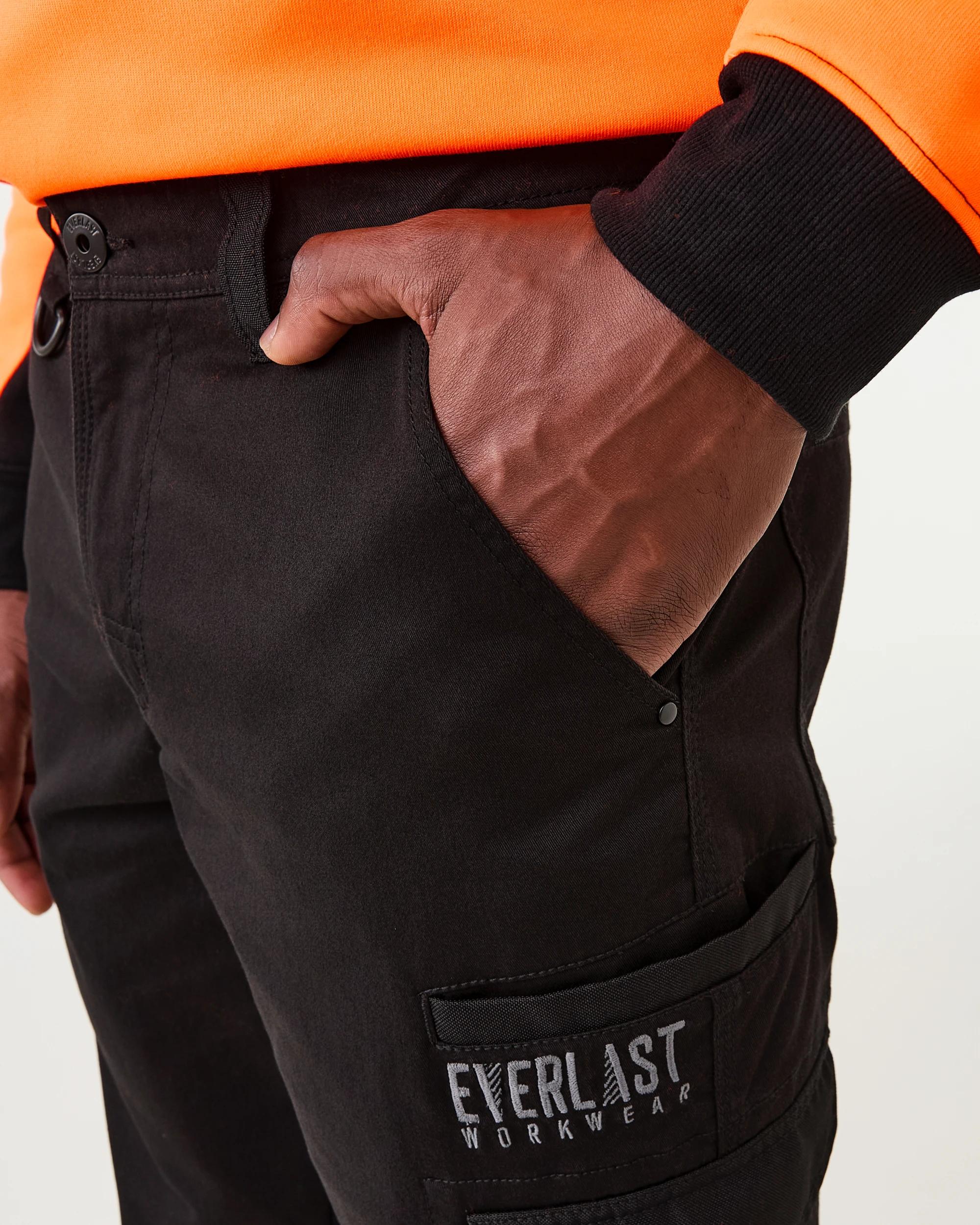 4 Everlast Work Canvas Joggers BLACK, 4 of 7