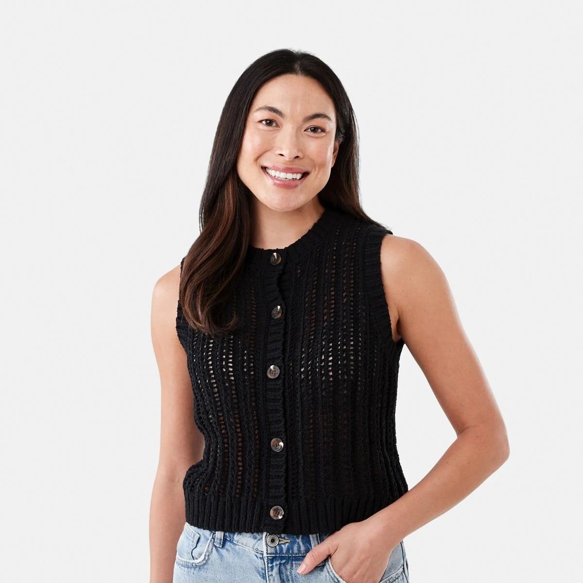 1 Knit Vest Black, 1 of 6