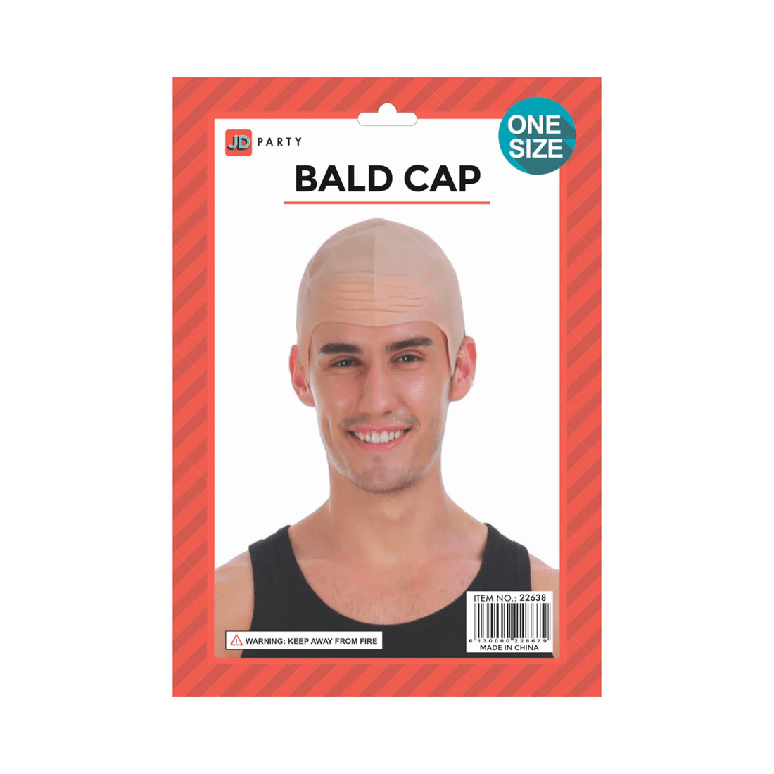 2 JD Party Rubber Bald Cap Costume Accessory, 2 of 2