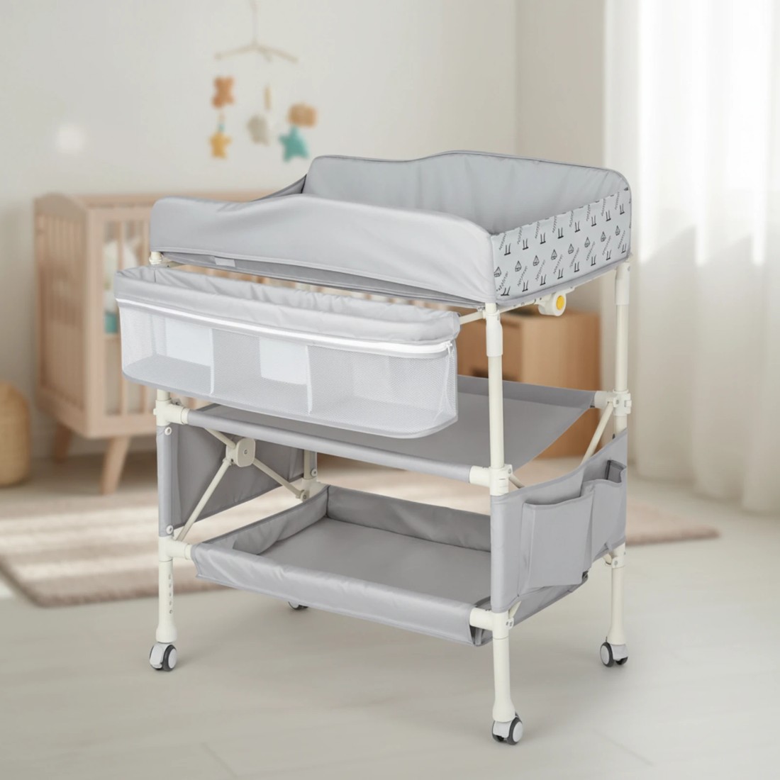 8 Advwin Changing Table Nursery Furniture with Side Pocket, 8 of 10