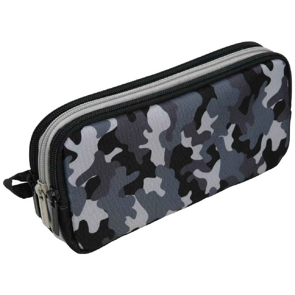 1 Studymate Triple Zip Pencil Case Multi Camo, 1 of 3