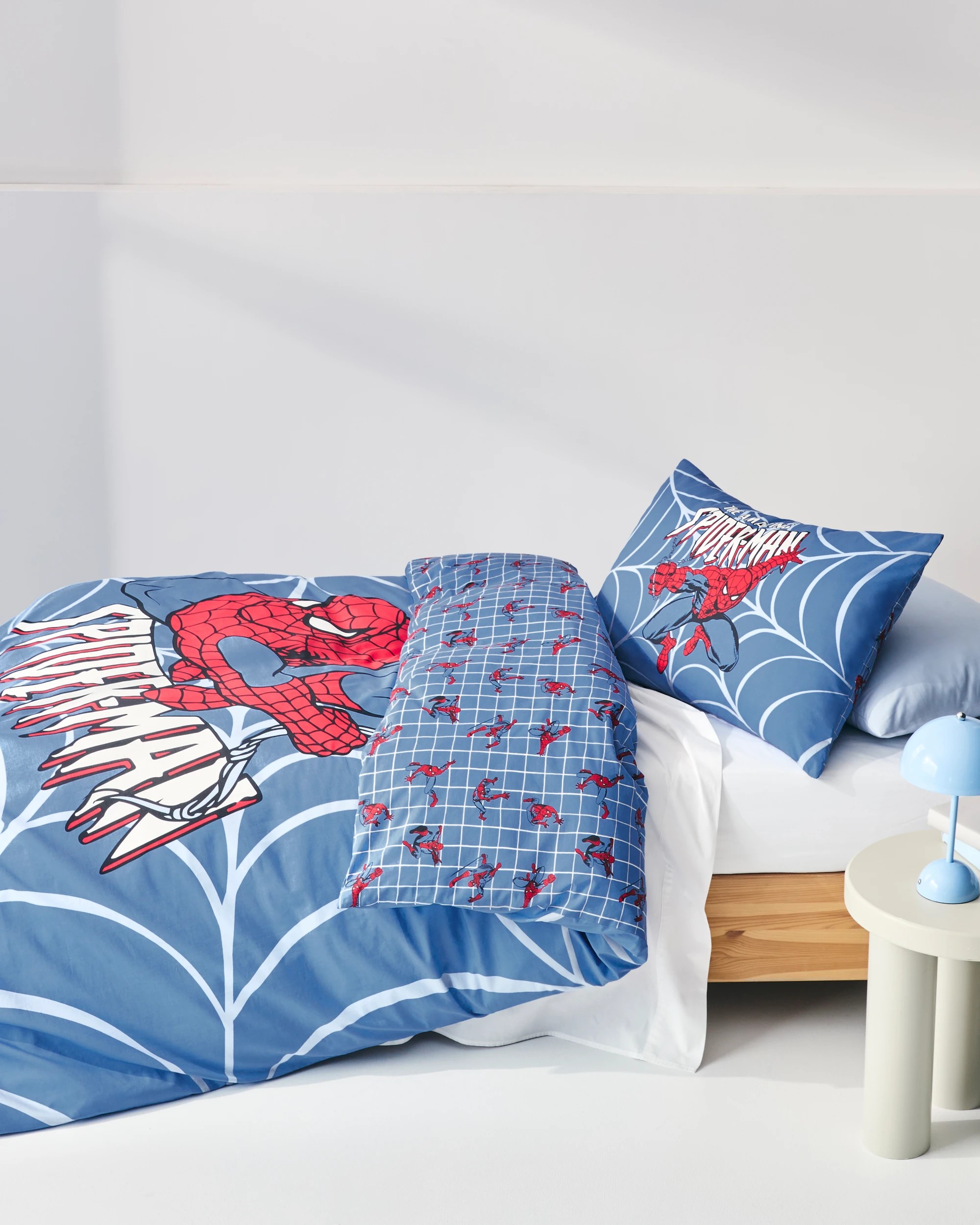 1 Disney Marvel The Amazing Spider-Man Reverse Quilt Cover Set - Double Bed - Blue, 1 of 10