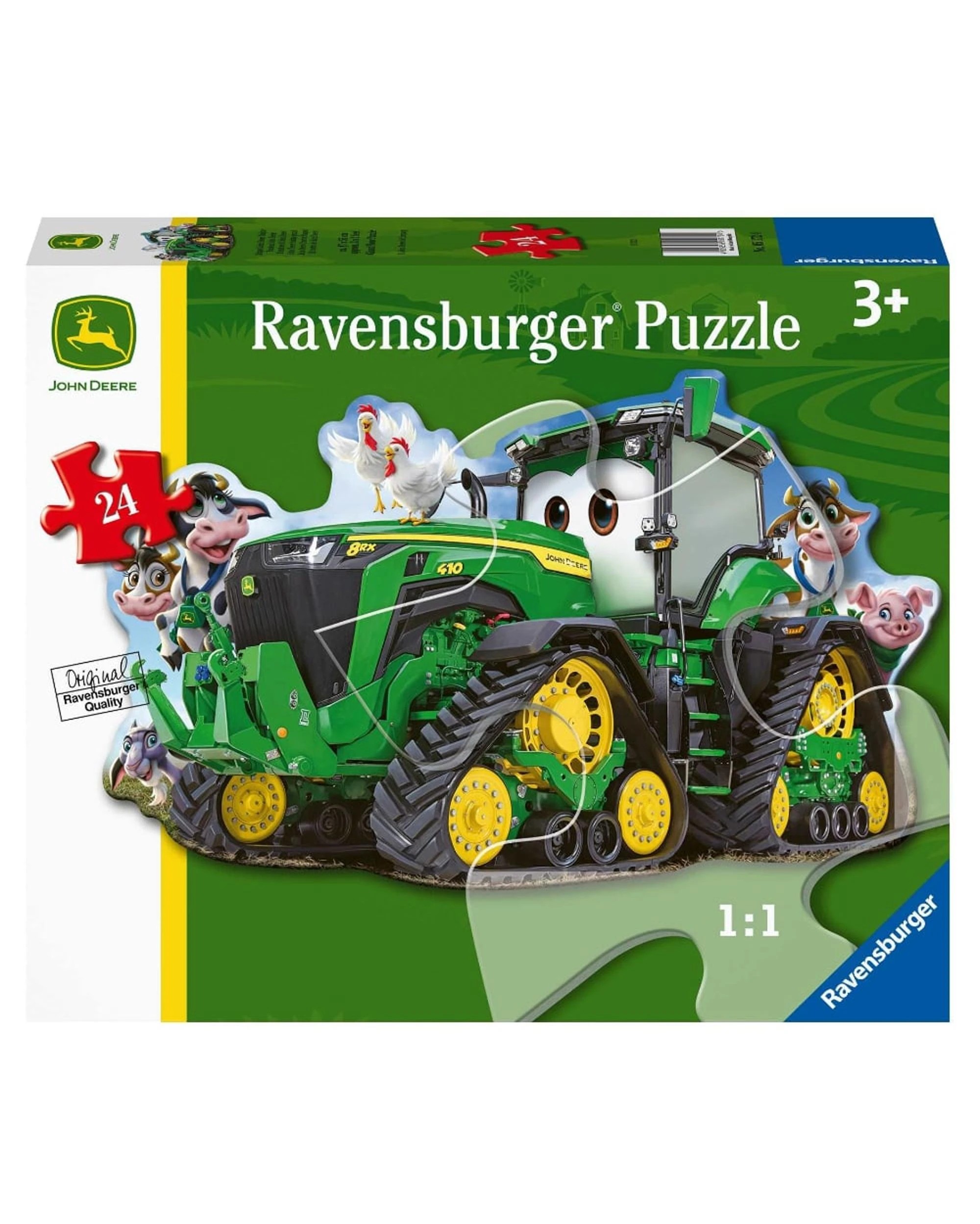 1 Ravensburger John Deere Tractor Shaped 24 Piece Jigsaw Puzzle, 1 of 1