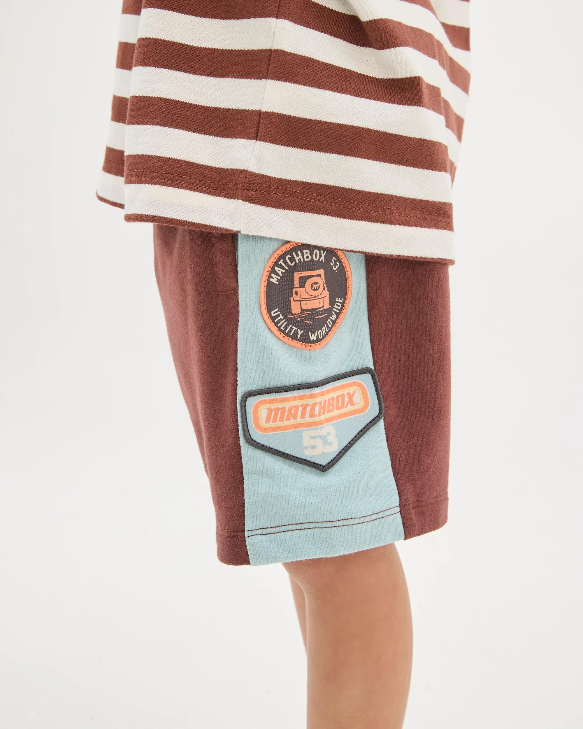 3 Licensed Matchbox Australian Cotton Panelled Shorts BROWN, 3 of 6