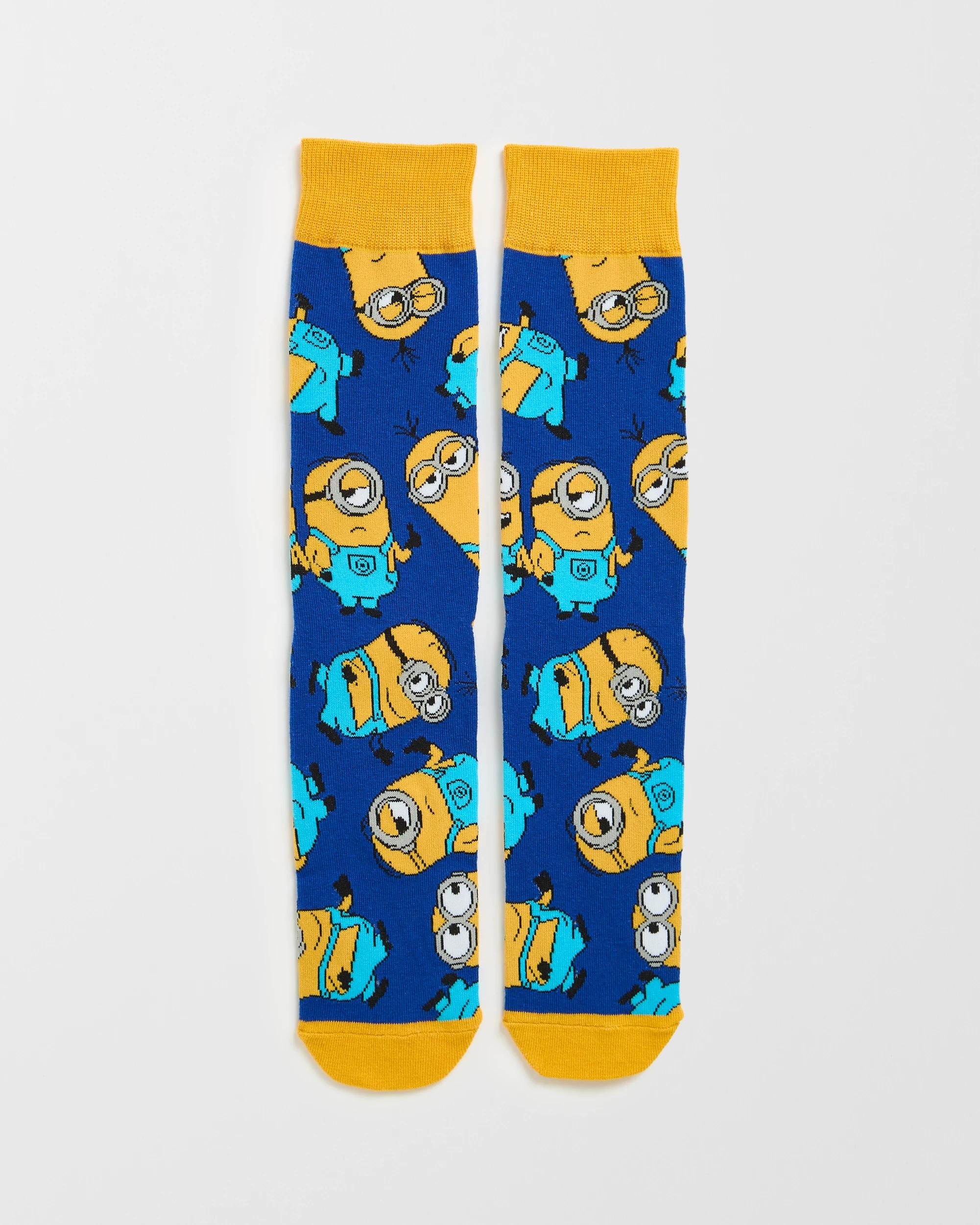 1 Swag Licensed Crew Socks - Minions BLUE, 1 of 3