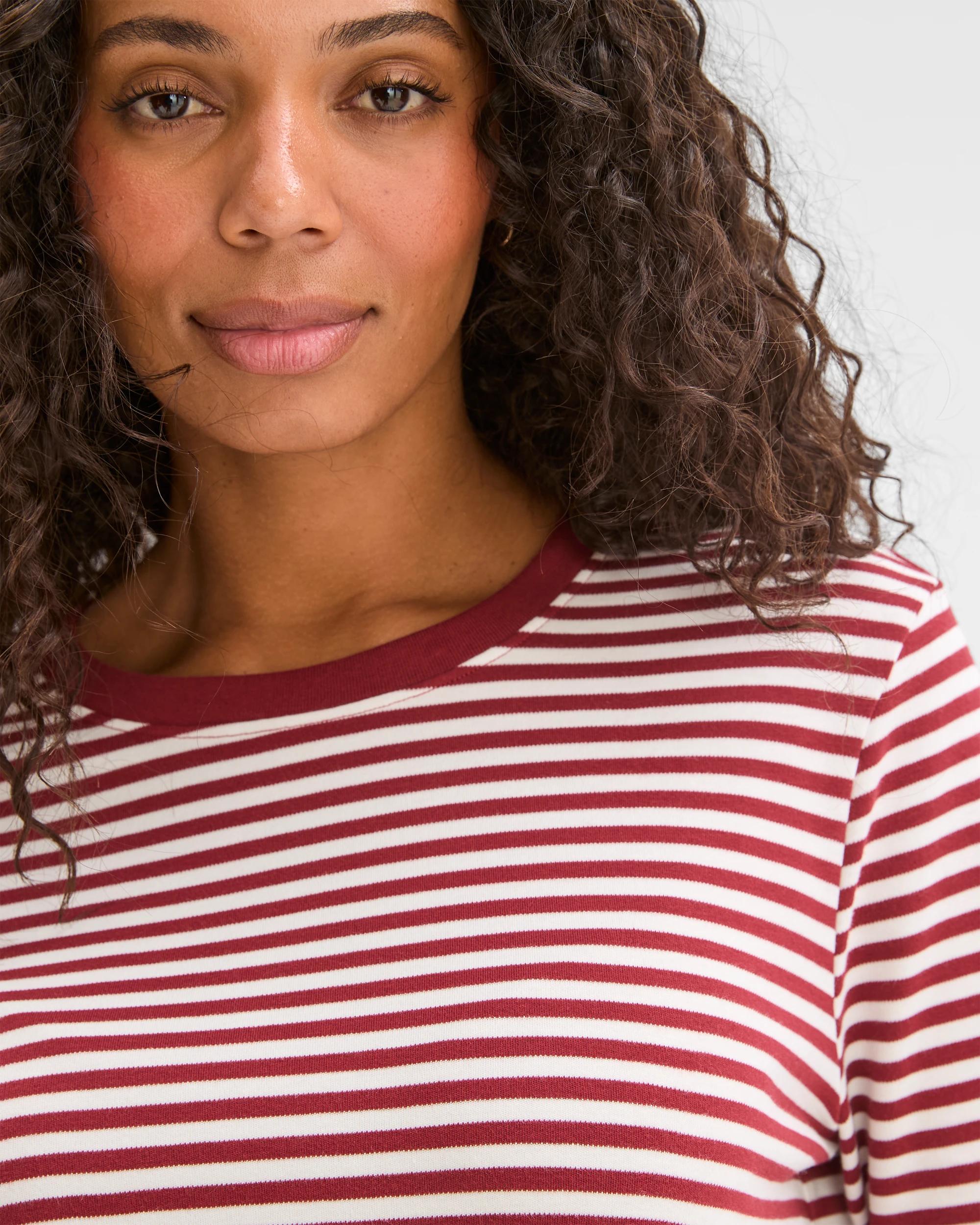 5 Target Woman Australian Cotton Classic Long Sleeve Crew Neck T-Shirt BRICK, 5 of 6