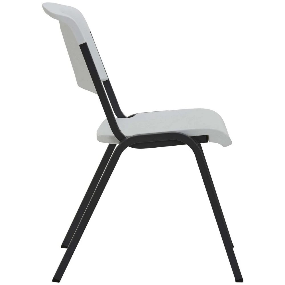 3 Lifetime Stacking Chair White Visitor Chairs and Stools, 3 of 10